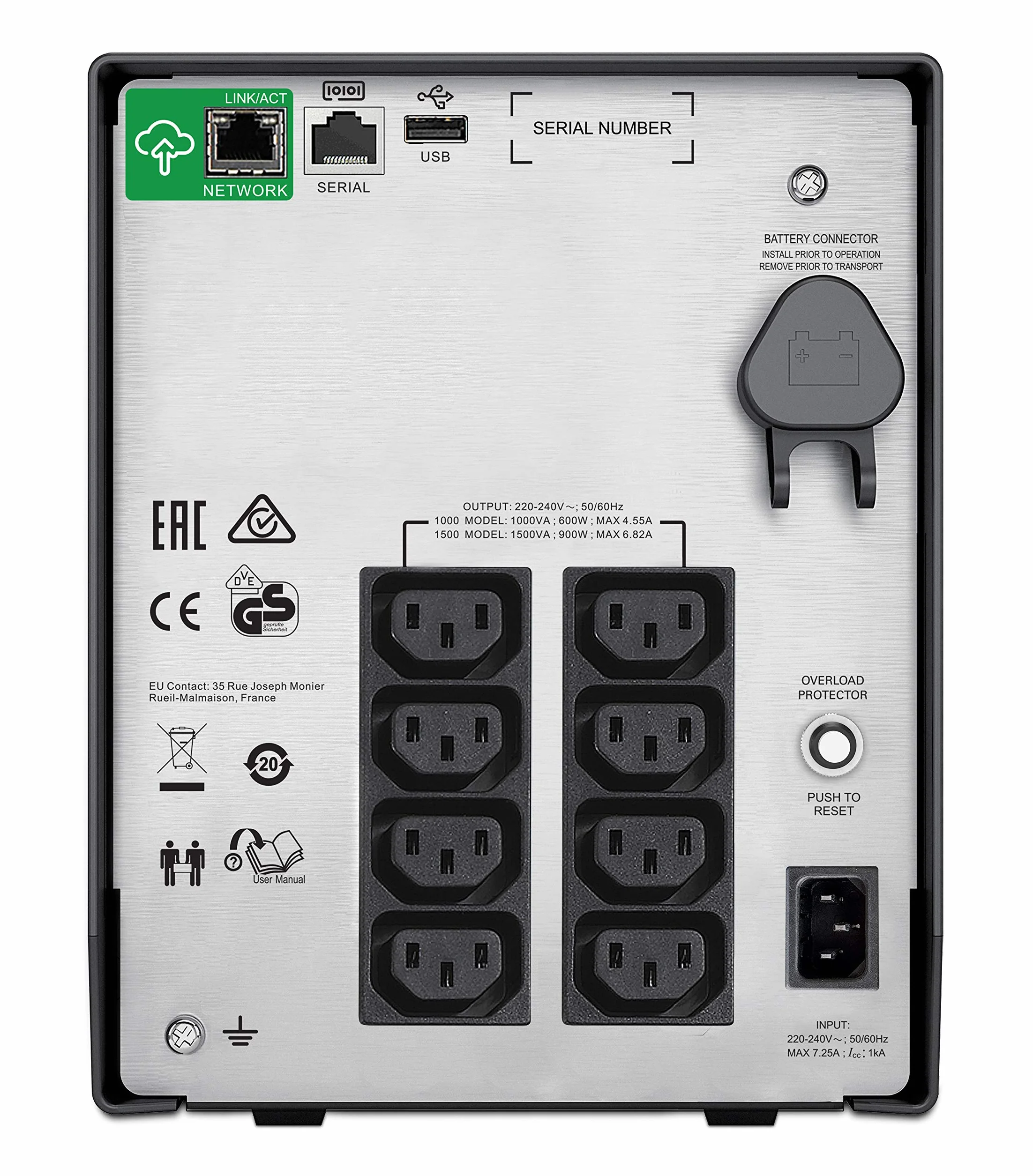 APC Smart-UPS SMC SmartConnect - SMC1500IC - Gruppo di Continuità (UPS) 1.500VA (Connesso al Cloud, 8 Uscite IEC-C13)