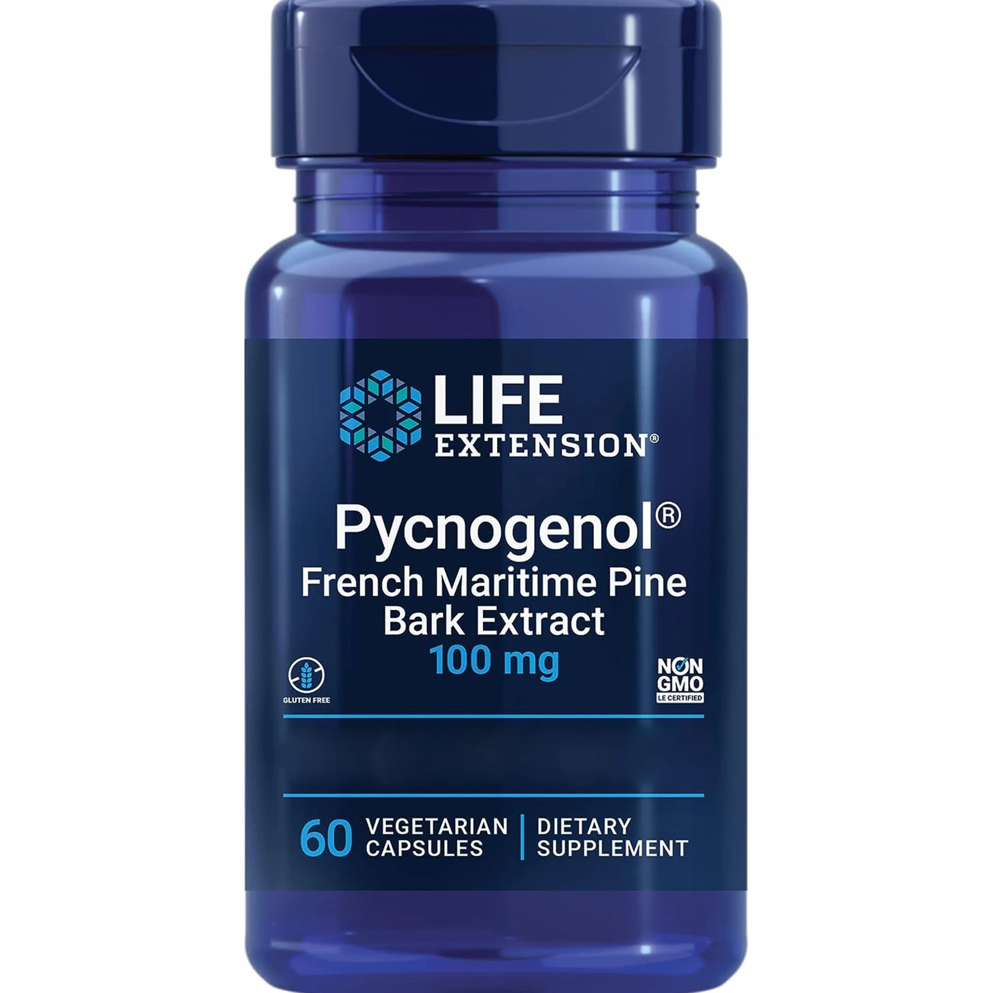 Life Extension Pycnogenol Estratto di Corteccia di Pino 100 mg 60 Capsule vegane