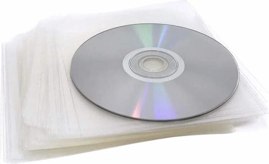 AMAPOLAS 1000 Bustine per CD E Dvd Trasparenti in Plastica PVC con Aletta di Chiusura