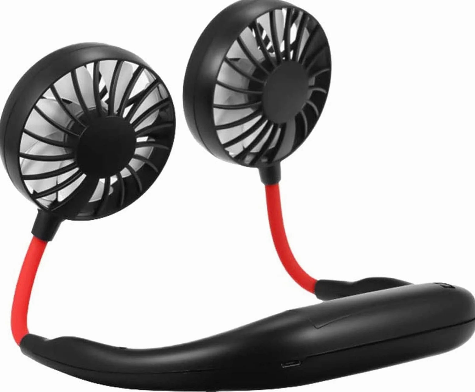 affidabile ventilatore elettrico Lazy appeso collo ventilatore, USB portatile piccolo, studente sport mini mini portatile ricaricabile portatile, ricarica USB lunga durata della batteria mute