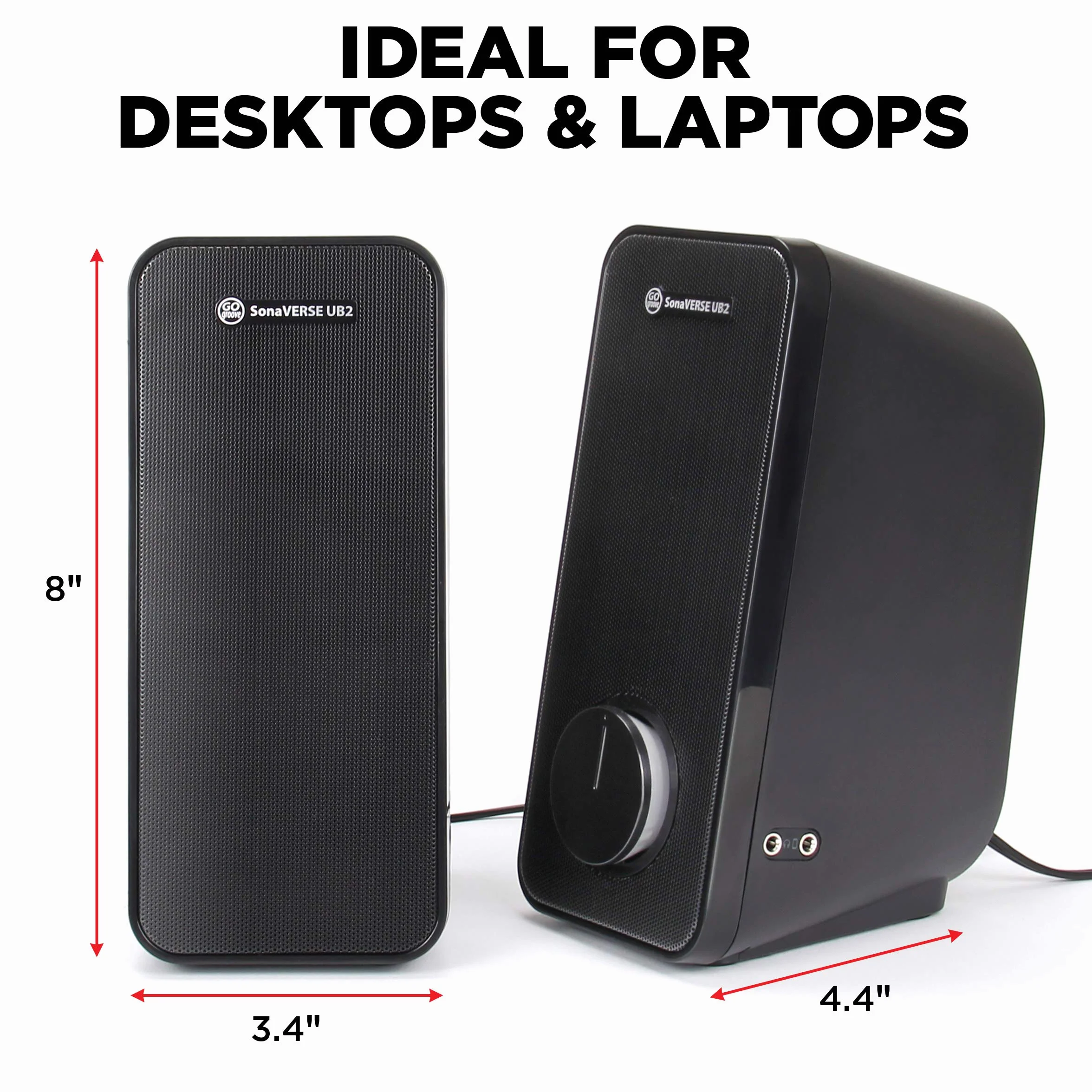 GOgroove SonaVERSE UB2 Altoparlanti per Computer USB, Driver a 2 Vie