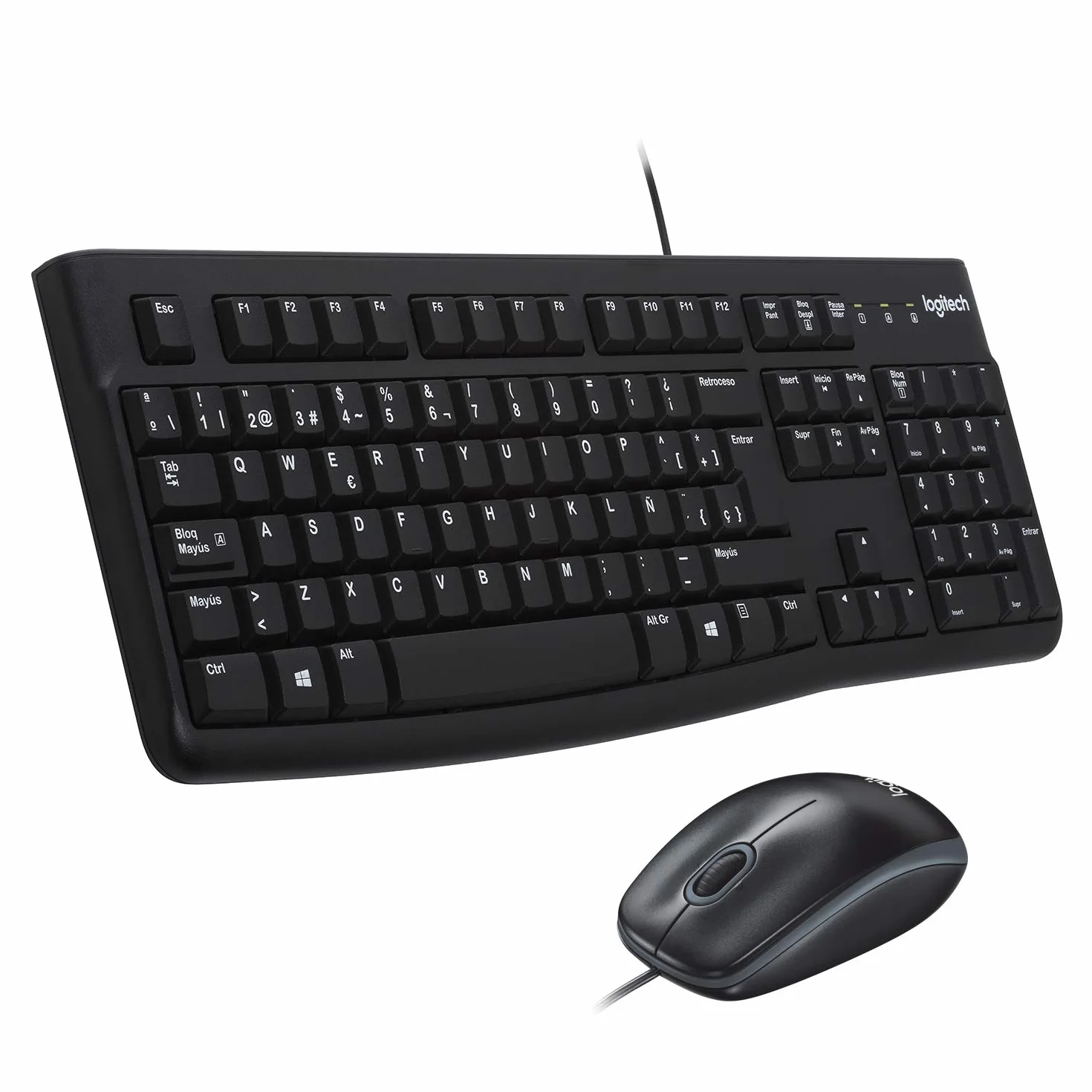 Logitech MK120 con cavo tastiera e mouse for Windows - ESP QWERTY