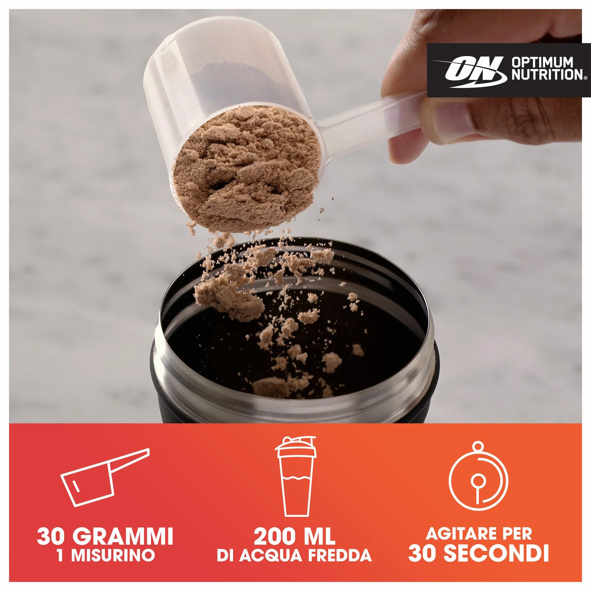 Optimum Nutrition Gold Standard 100% Whey Proteine in Polvere Doppio Cioccolato 2.26kg 73 Porzioni