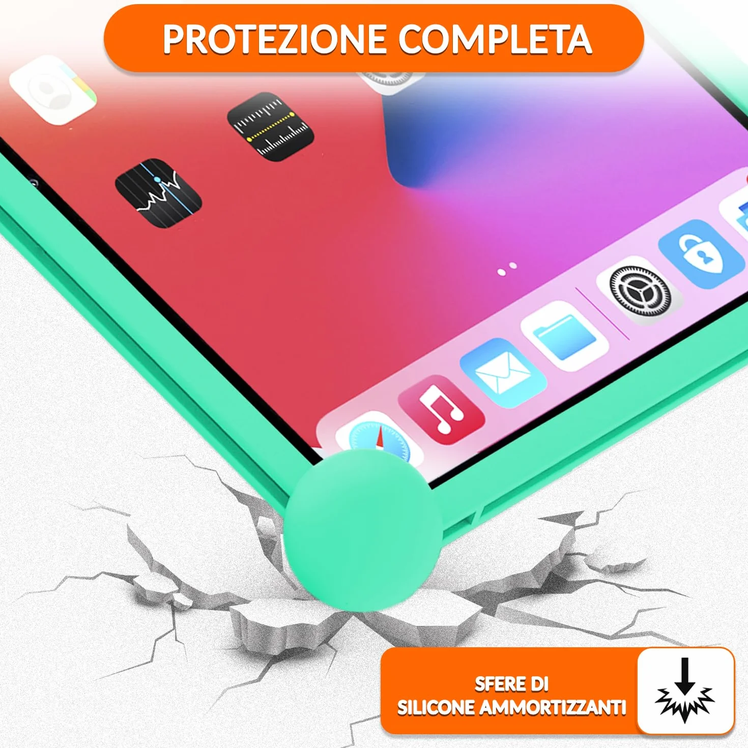 Custodia tablet 10 pollici universale silicone per tablet 10" Verde