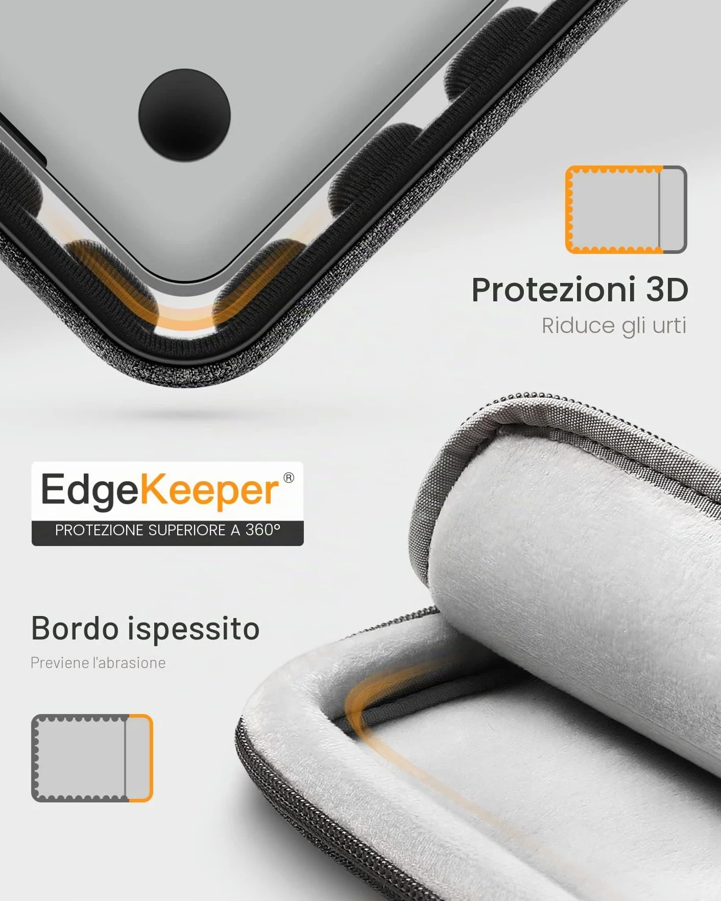 Inateck 360° Protezione Custodia Compatibile con 14 Pollici MacBook Pro M5/M4/M3/M2/M1 Pro/Max 2025-2021 A3434 A3401 A3185 A3112 A2992 A2918 A2779 A2442