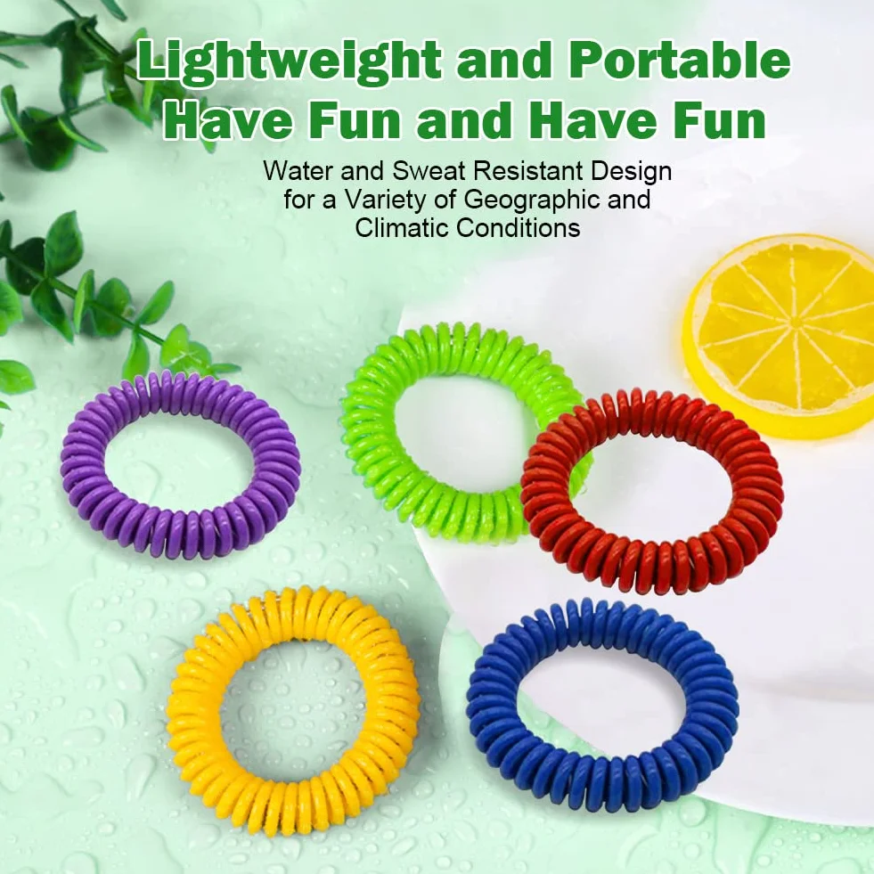 Braccialetti Antizanzare Repellenti Citronella, 10 Pezzi