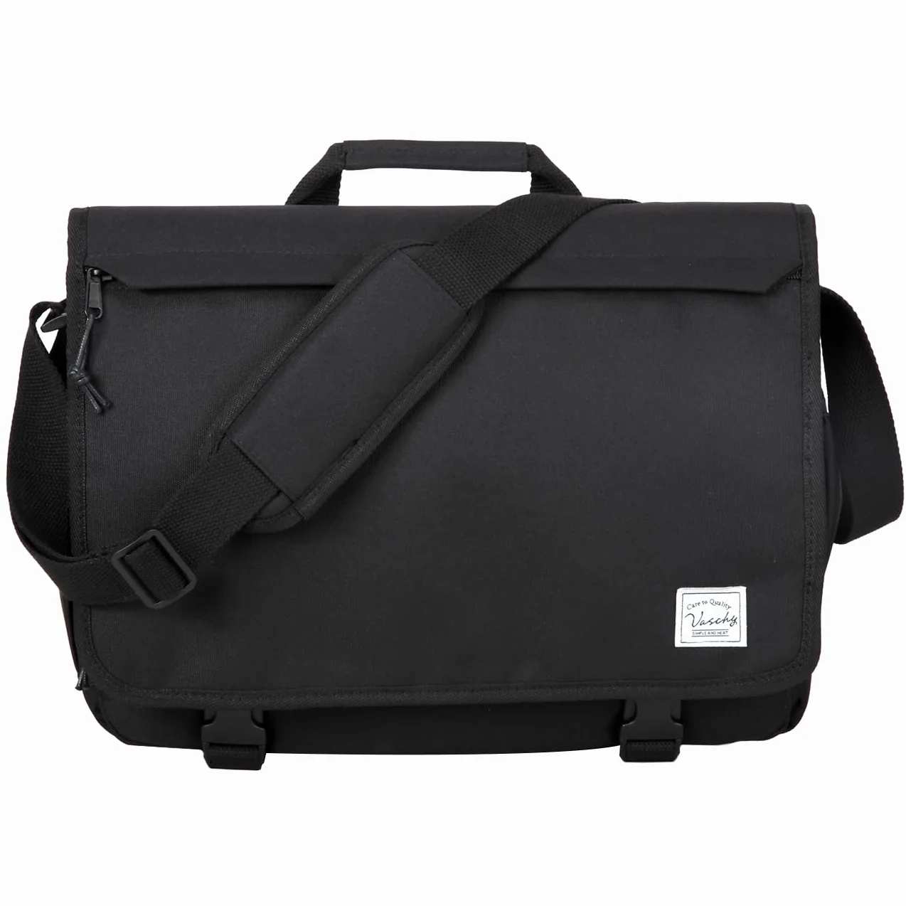 VASCHY Borsa a tracolla da uomo, 14-15,6 pollici Borsa da computer da donna impermeabile borsa a spalla PC borsa messenger borsa per lavoro college viaggio con tracolla imbottita lavoro, 15,6