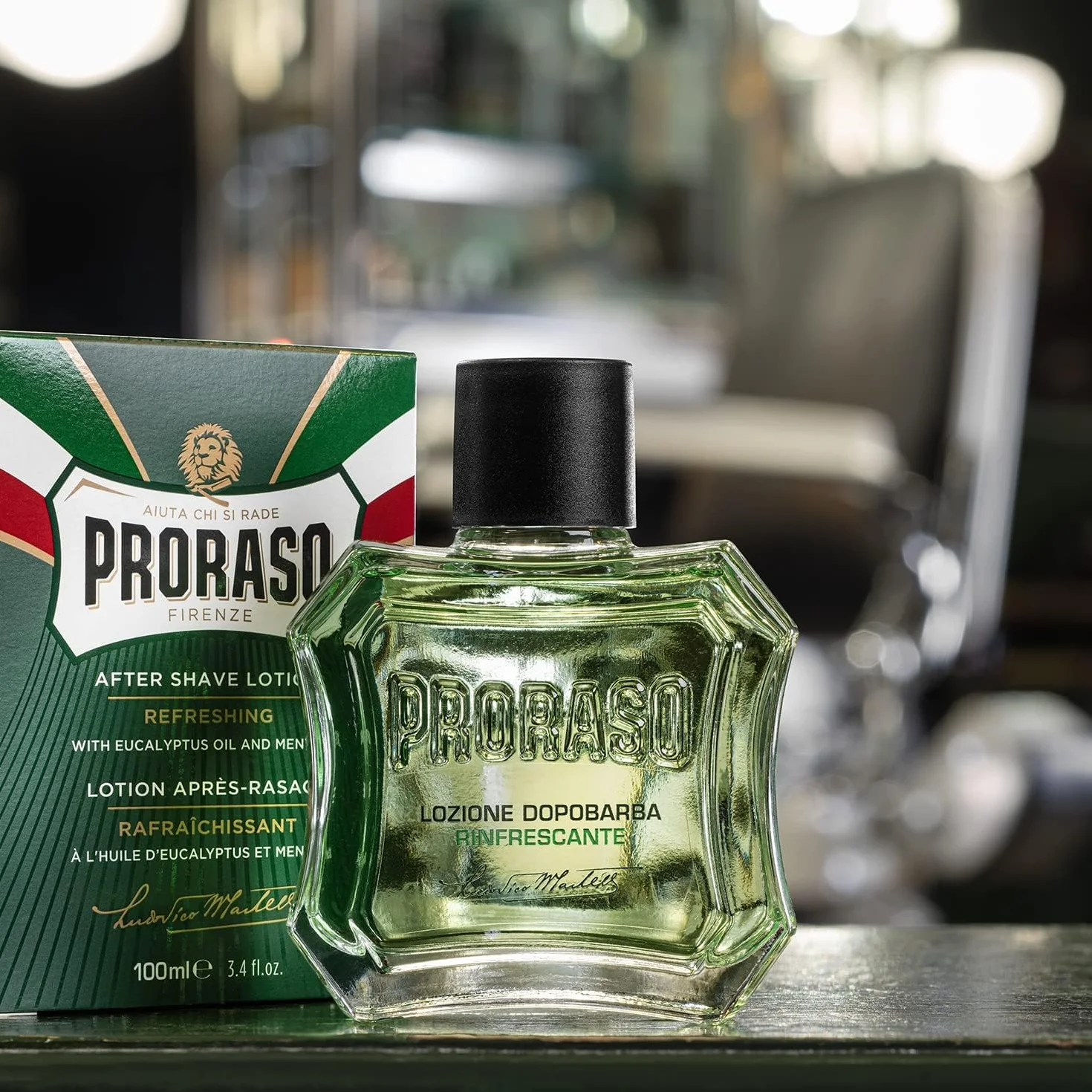 Proraso Lozione Dopobarba Uomo Rinfrescante, 3 x 100ml, Olio di Eucalipto e Mentolo, Made in Italy