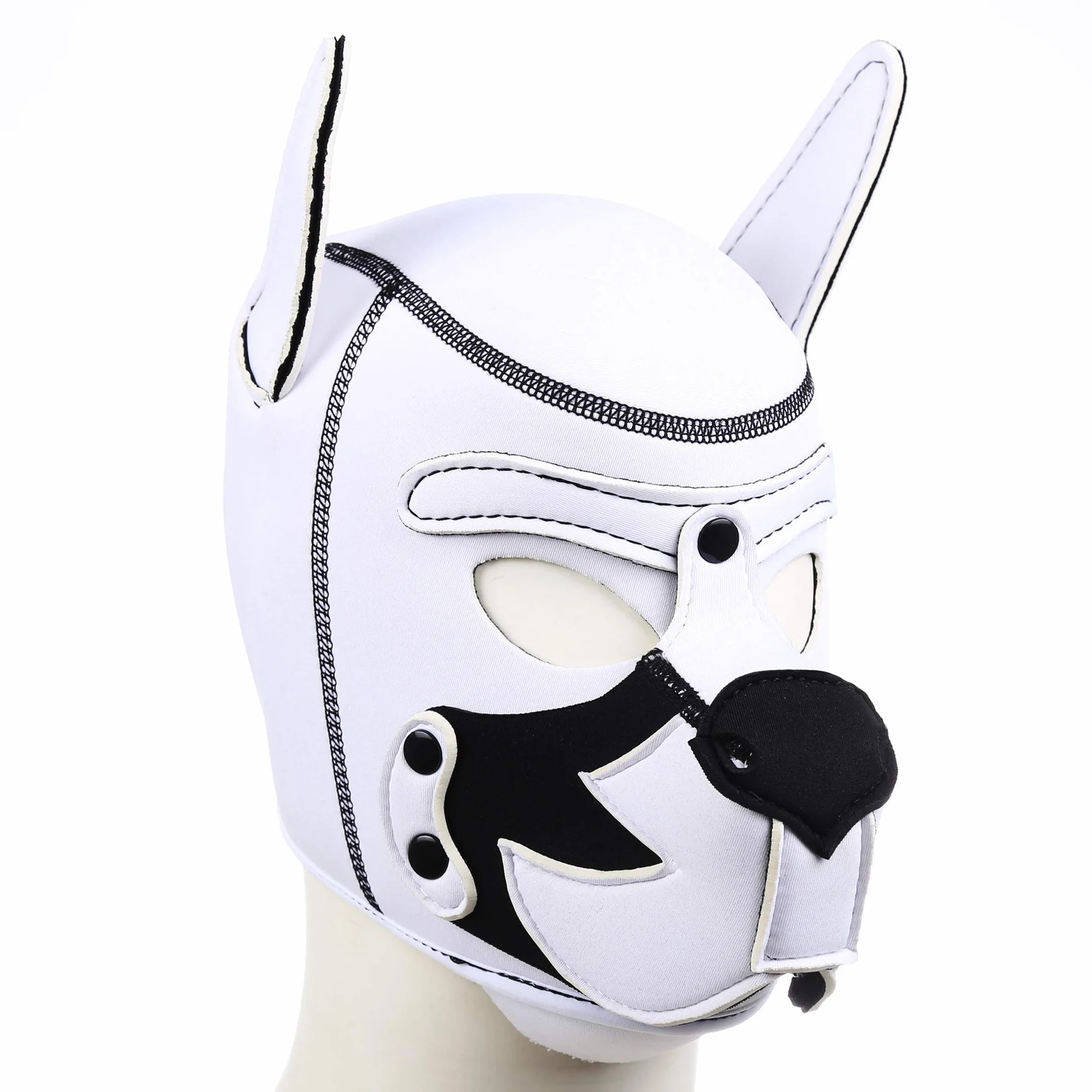 Maschera con cappuccio in neoprene per adulti rimovibile per cosplay