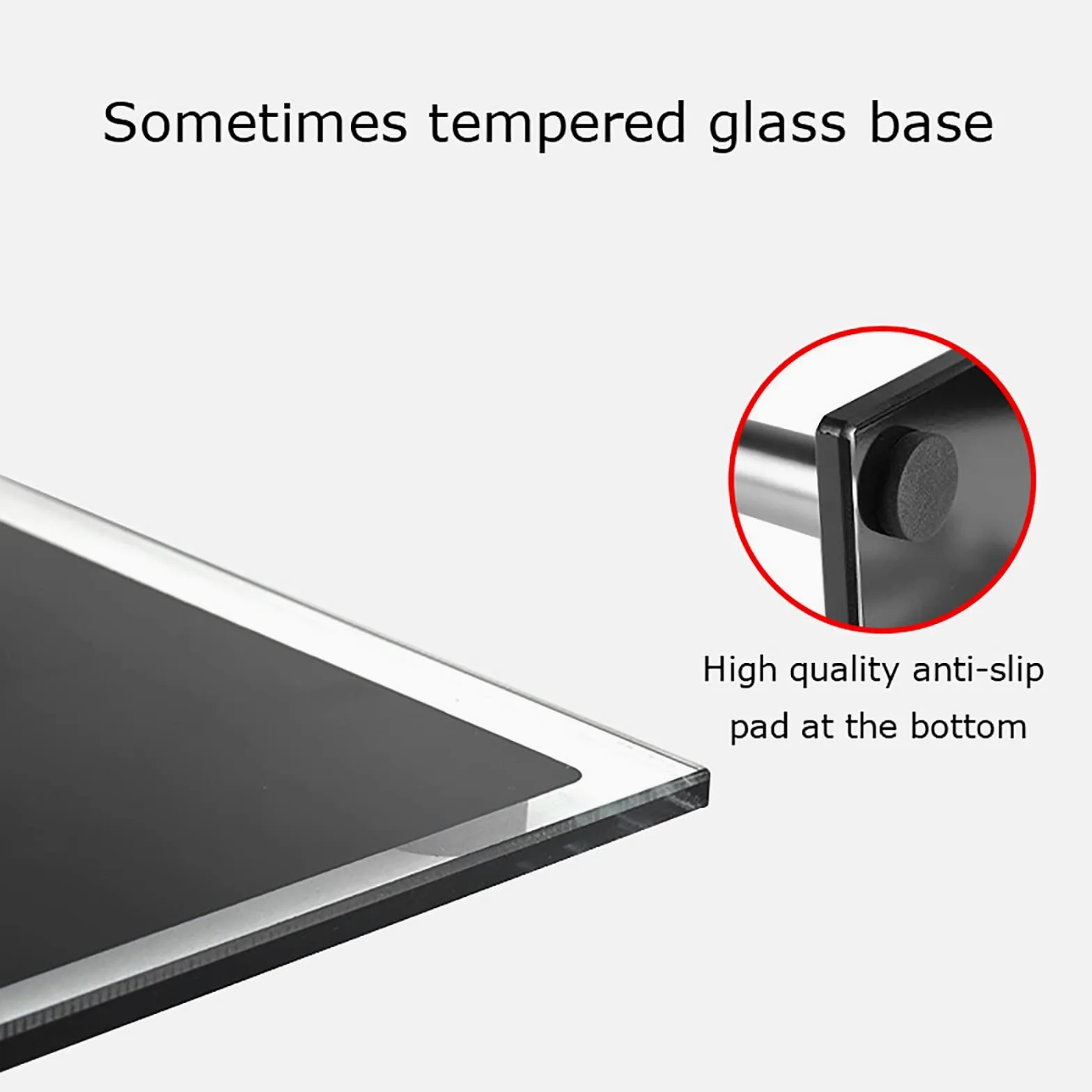 Supporto per Doppio Monitor, Supporto per Monitor Regolabile in Altezza per Schermi da 14 A 27 Pollici, con Base in Vetro Temperato, può Contenere Due Schermi.