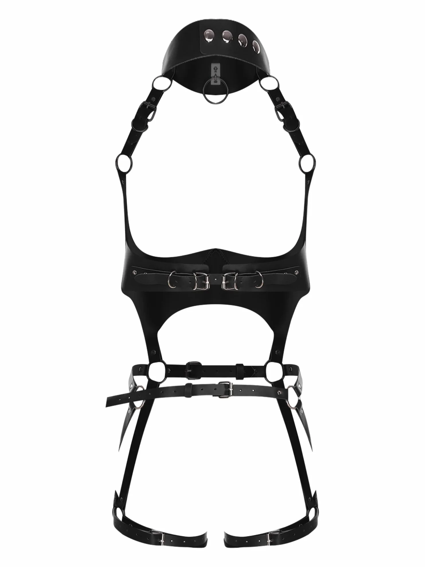 Cinturone Corpo in Cuoio Regolabile Set Harness Pelle Sintetica Donna Uomo Discoteca