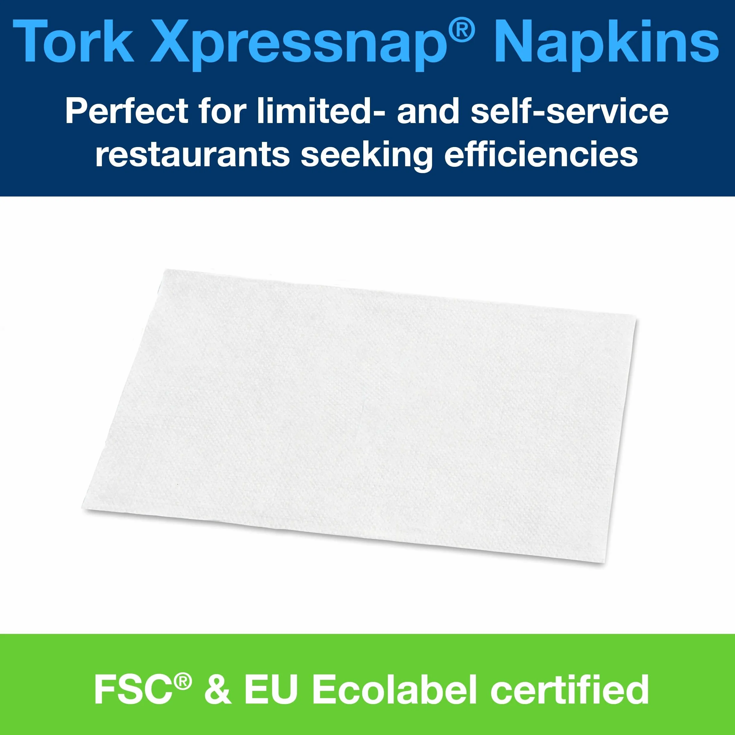 Tork 15850 Tovaglioli intercalati Extra Soft Xpressnap Premium N4 2 veli 8 pacchi x 1000 8000pz 21,3 cm x 16,5 cm bianco