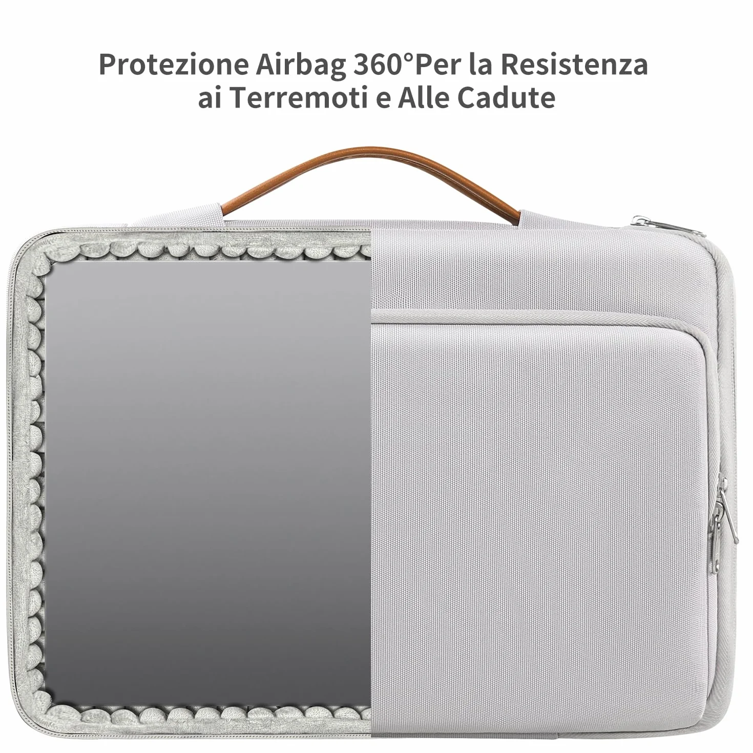 NIMOSA Porta pc Portatile Borsa Pc 15.6 Pollici con Protezione a Cuscini d'Aria - Impermeabile, Zip YKK Borse laptop per Porta MacBook Pro/Air, per Laptop In Viaggio d'Affari