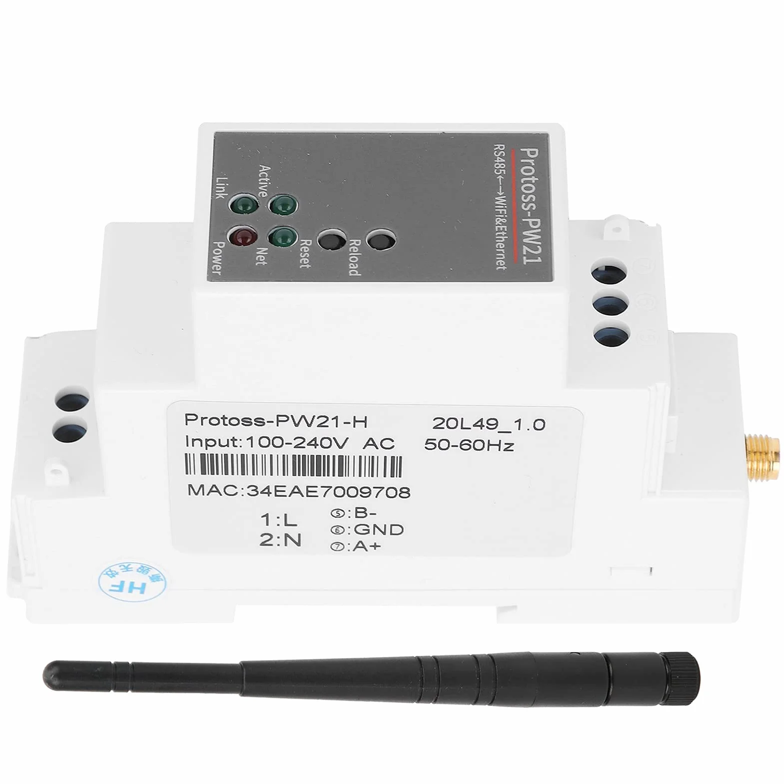 Serwer szeregowy WiFi RS485 PW21-H AC 100-240V Modbus Ethernet IP