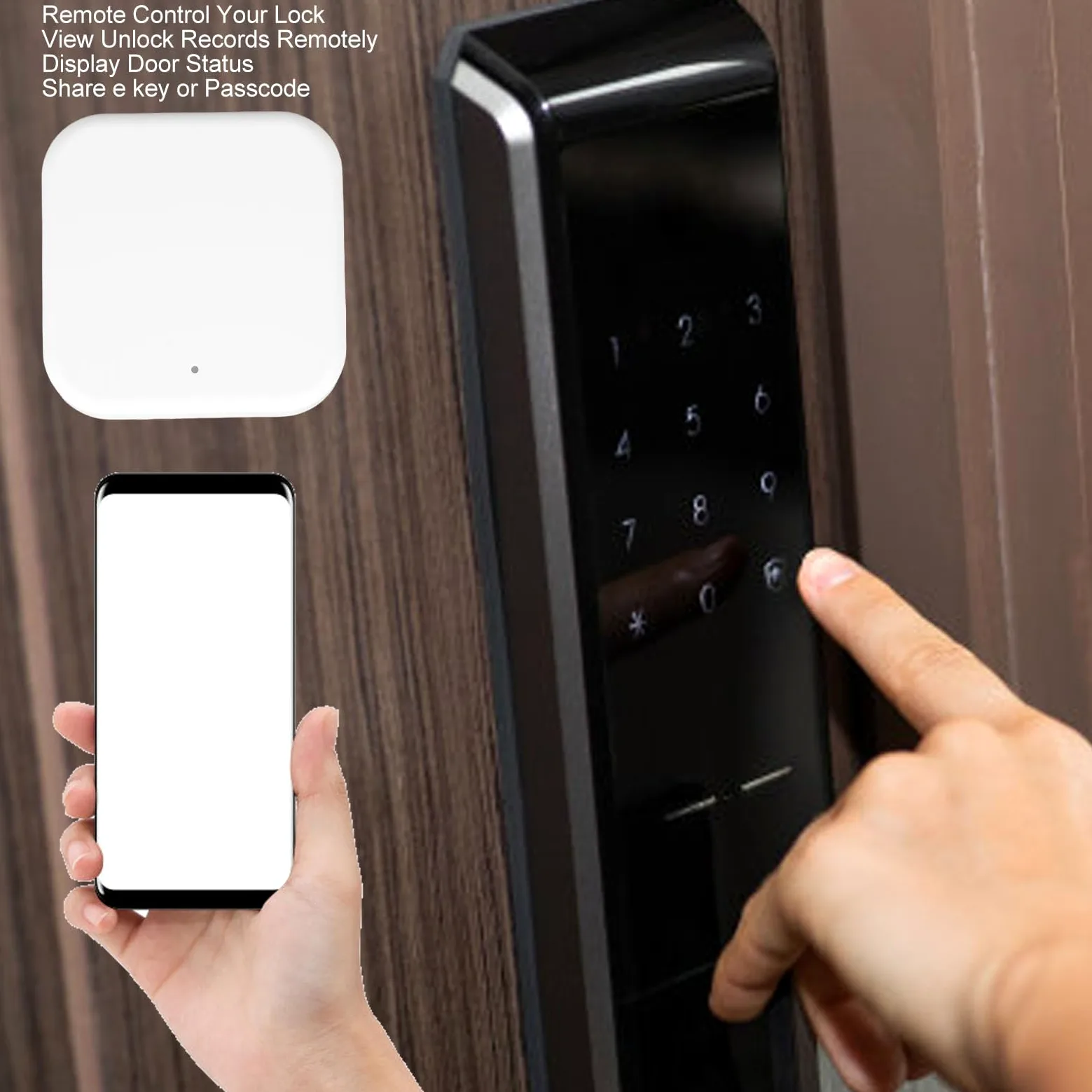 Gateway Smart Home con Crittografia, Hub Wifi e Porta RJ45 per Controllo App TTLock con Dispositivi Intelligenti per Casa, Ufficio, Viaggio