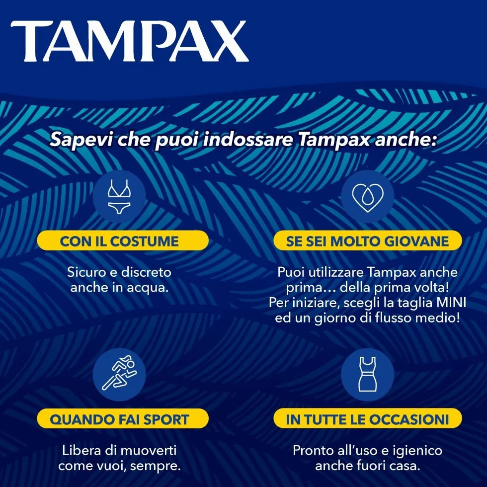 TAMPAX super 30 tamponi con applicatore in cartone cuore assorbente vegetale senza plastica antiforiuscita flusso abbondante