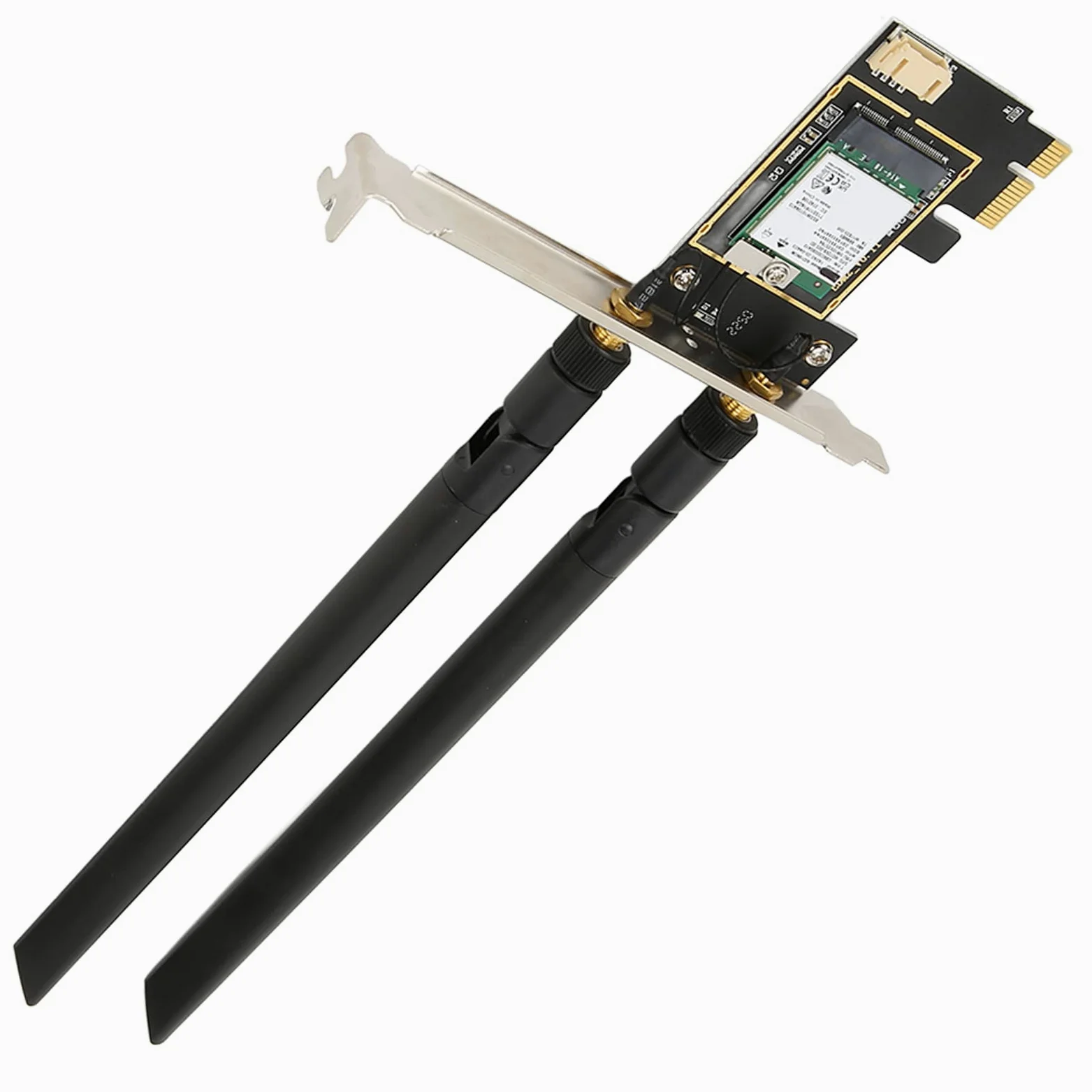 Bewinner Scheda di Rete WiFi AX210NGW, Bluetooth 5.2, 2.4GHz 5GHz 6GHz Schede di Rete Wireless per PC Desktop Adattatore WiFi PCIe