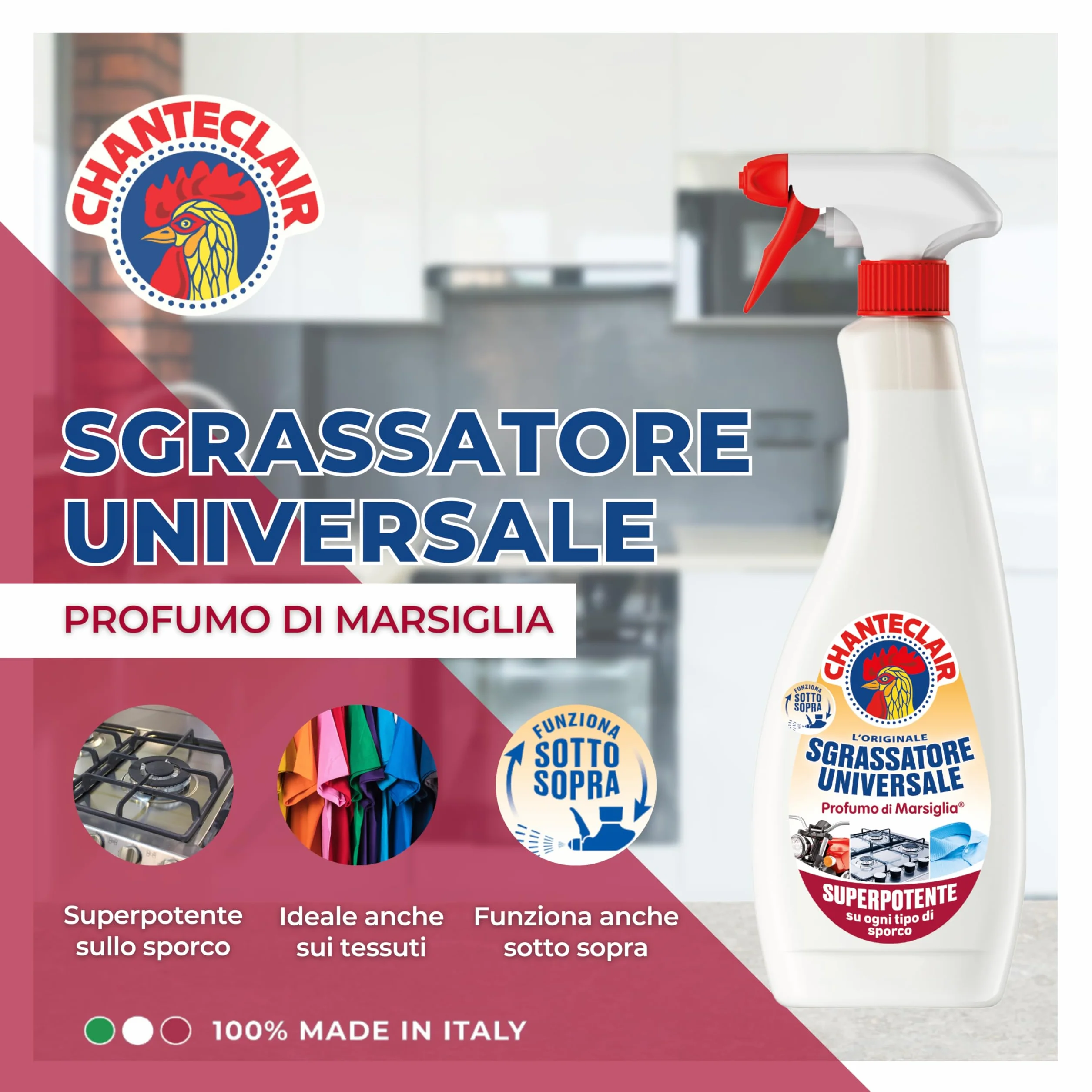 Chanteclair Sgrassatore Universale Profumo di Marsiglia Spray 12x750ml