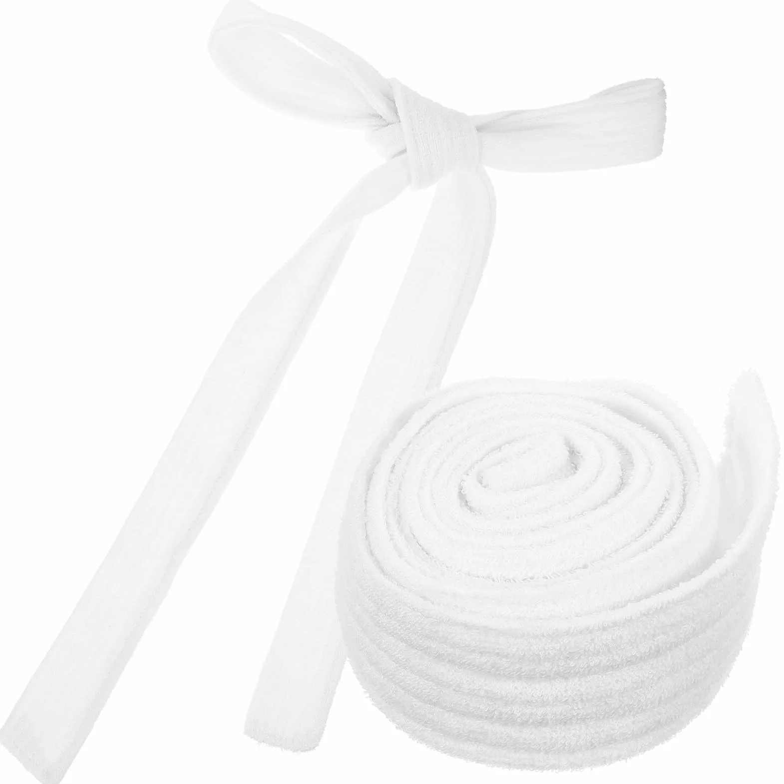 Cintura per Accappatoio Bianca in Materiale Toweling Lavabile a Mano Confezione 2 Pezzi