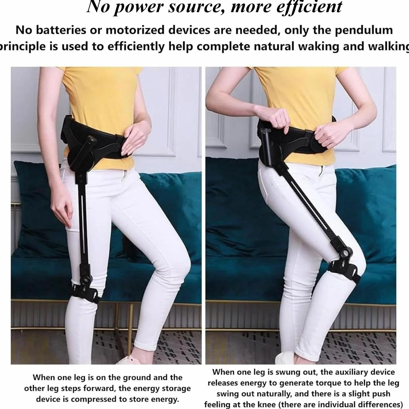 Esoscheletro per camminare, assistenza arti inferiori, supporto gambe per recupero e scale