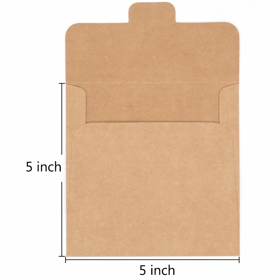 Buste vuote in carta kraft per CD e DVD, confezione da 30 pezzi, 12,5 x 12,5 cm