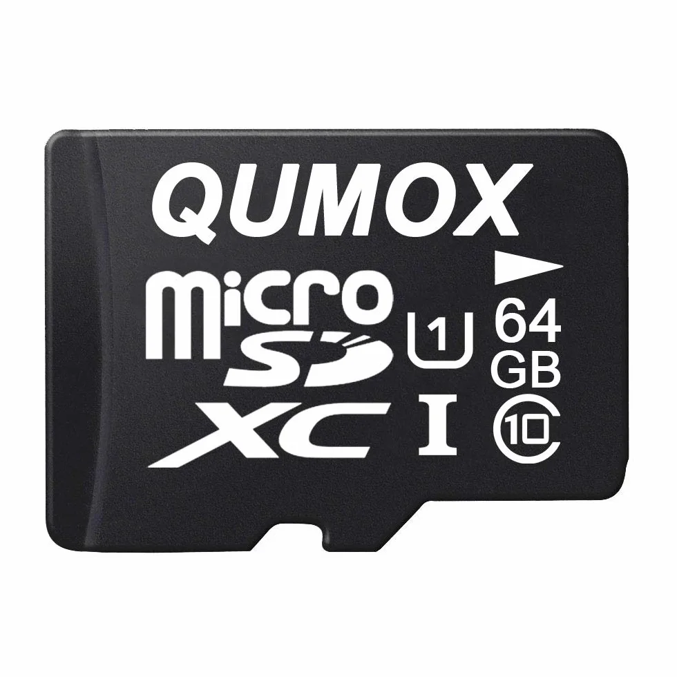 QUMOX 64GB Scheda memoria MICRO SD MEMORY CARD CLASS 10 UHS-I da 64 GB ad alta velocità Velocità di scrittura 20 MB / s Velocità di lettura fino a 40MB / S