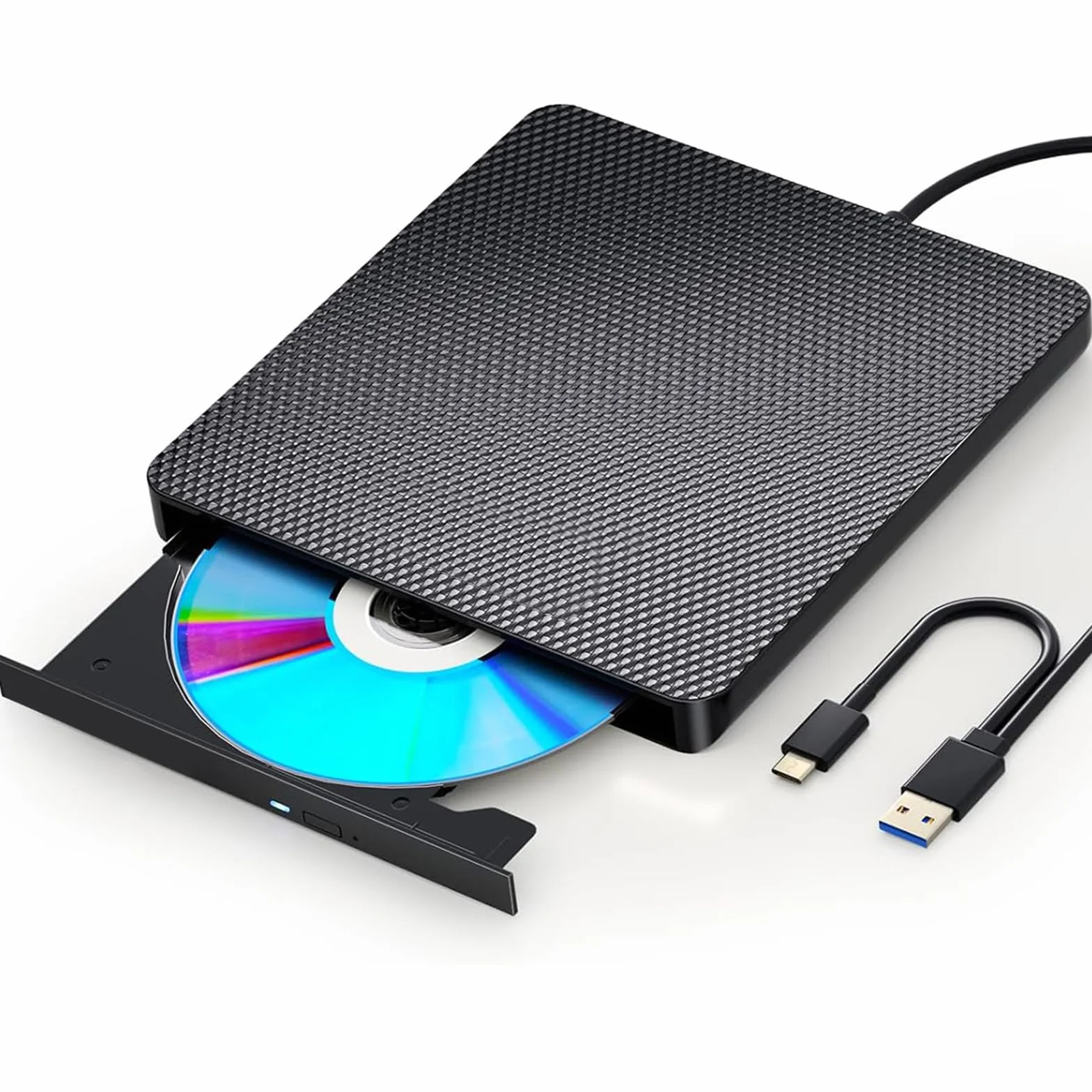 Lettore Blu-ray esterno DVD/BD lettura/scrittura, portatile USB 3.0 e tipo-C, Recorder 4k Ultra High Definition per PC Win 7/8/10/11/PC/notebook