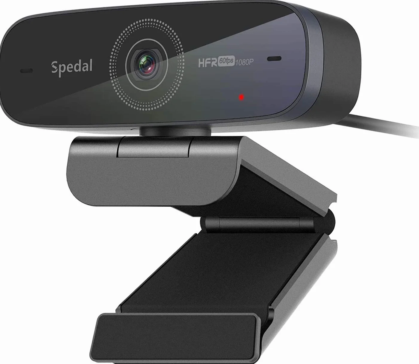 Spedal Webcam 1080p 60fps, 2 Microfoni, Autofocus Live Streaming Camera con Microfono, Webcam USB per OBS XSplit Facebook Skype Youtube, Compatibile per Mac OS Windows 10/8/7