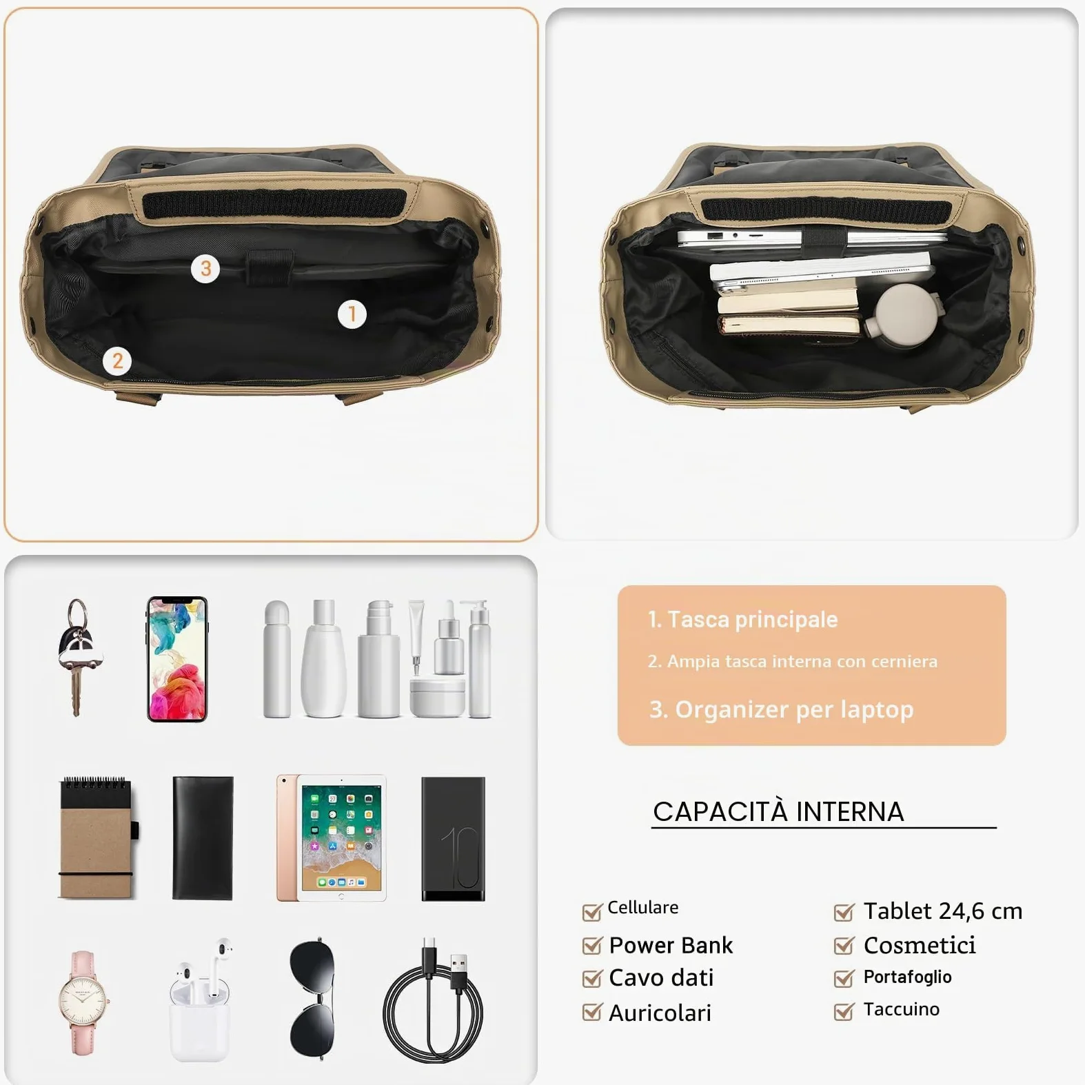 KONO Eq2327 Zaino casual per computer portatile Unisex - Adulto (Pacco da 1)