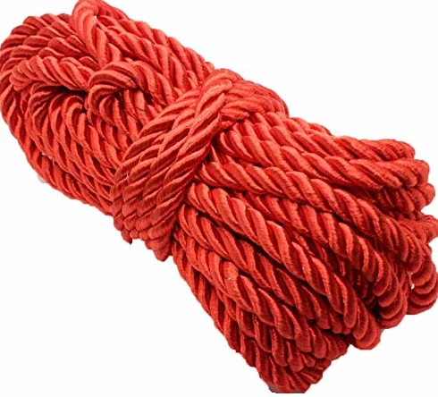 BONDAGERIE Corda rossa in raso morbido per shibari 10 metri