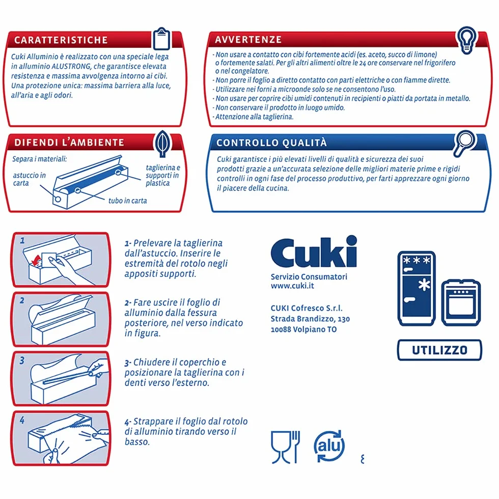 Cuki Alluminio 150 Metri Con Taglierina Doppia Forza