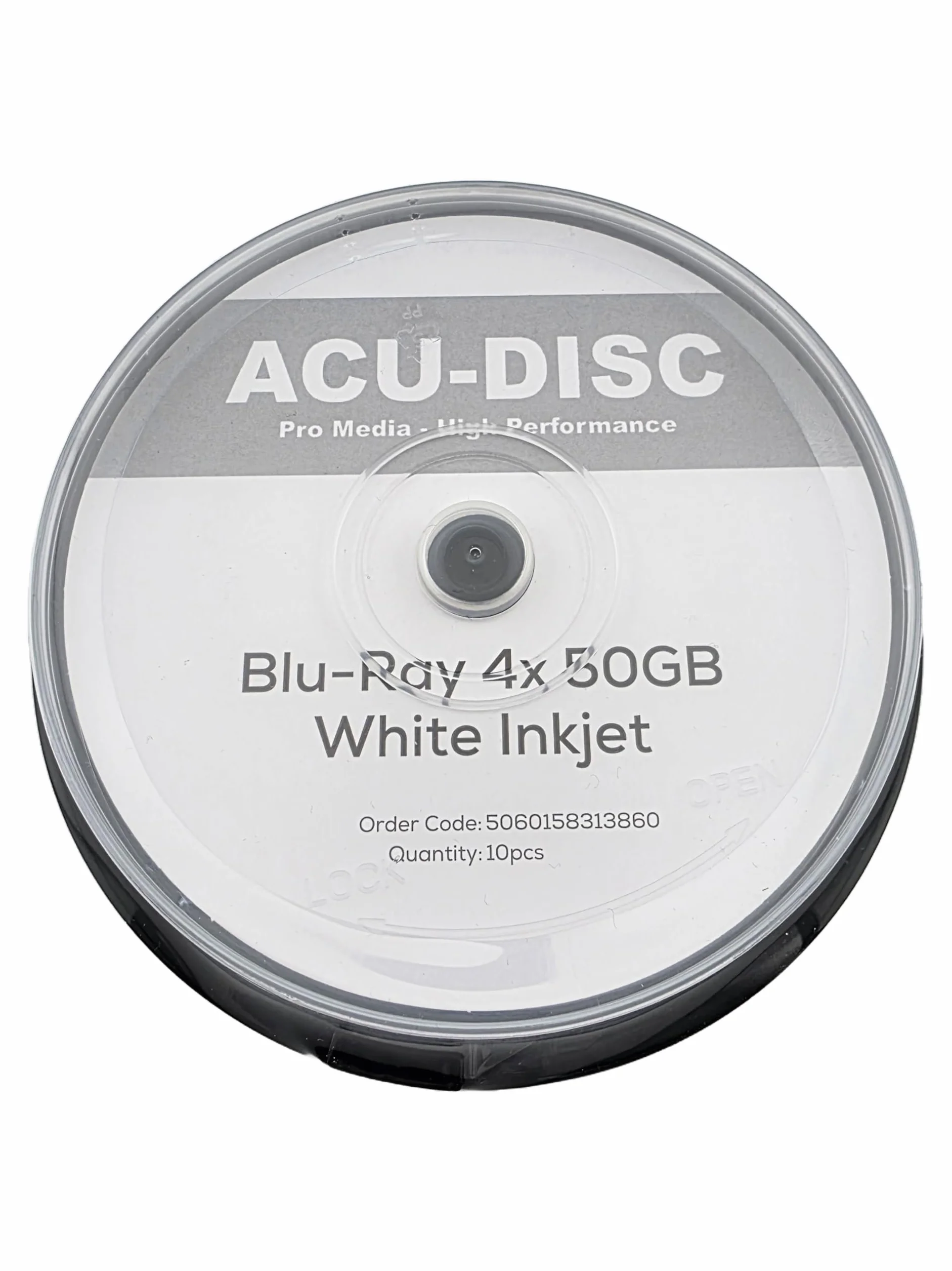 Confezione da 10 ACU-DISC BD-R DL 4x 50GB Bianco A getto d'inchiostro Blu-Ray