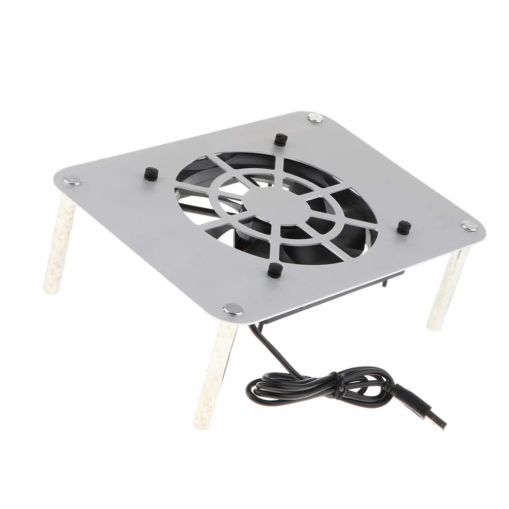 F Fityle Raffreddamento del Router, Ventola Silenziosa USB per Router e Laptop, Argento