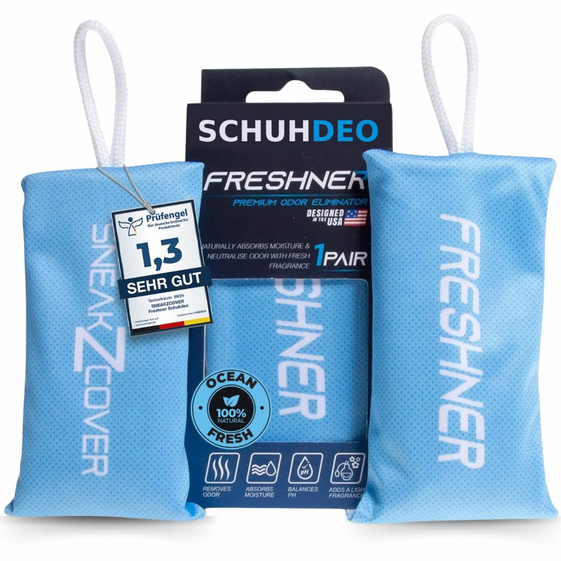 Deodorante per scarpe efficace contro odore e sudore piedi, elimina cattivi odori, fragranza fresca