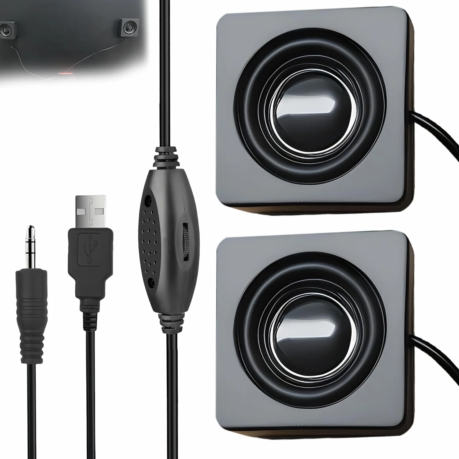 Mini altoparlante portatile USB TRS 3,5 mm adesivo stereo