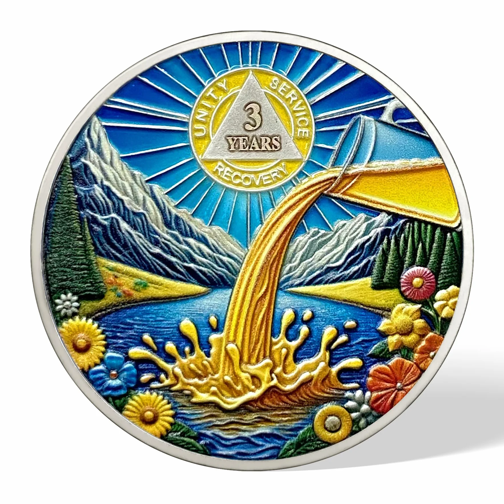 Sobriety Coin Addio Alcol Sobrietà Chip Alcolisti Medaglione Anonimo Preghiera Monete Recupero Gettone Anniversario Regali Sobrii