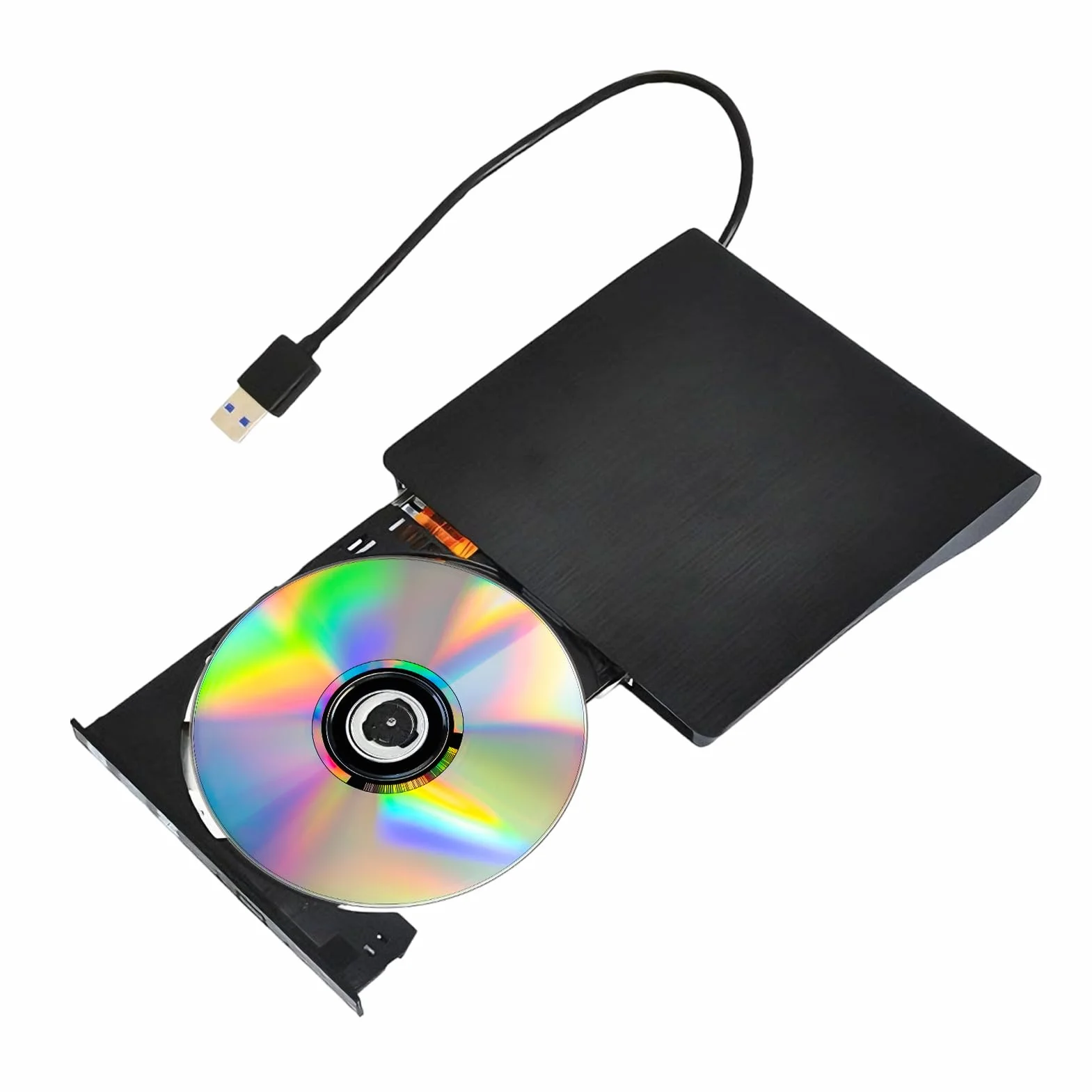 Unità disco esterna per computer portatile, sottile, USB 3.0, lettore di dischi USB 3.0, per casa, interni, ufficio, esterni, viaggi, PC desktop