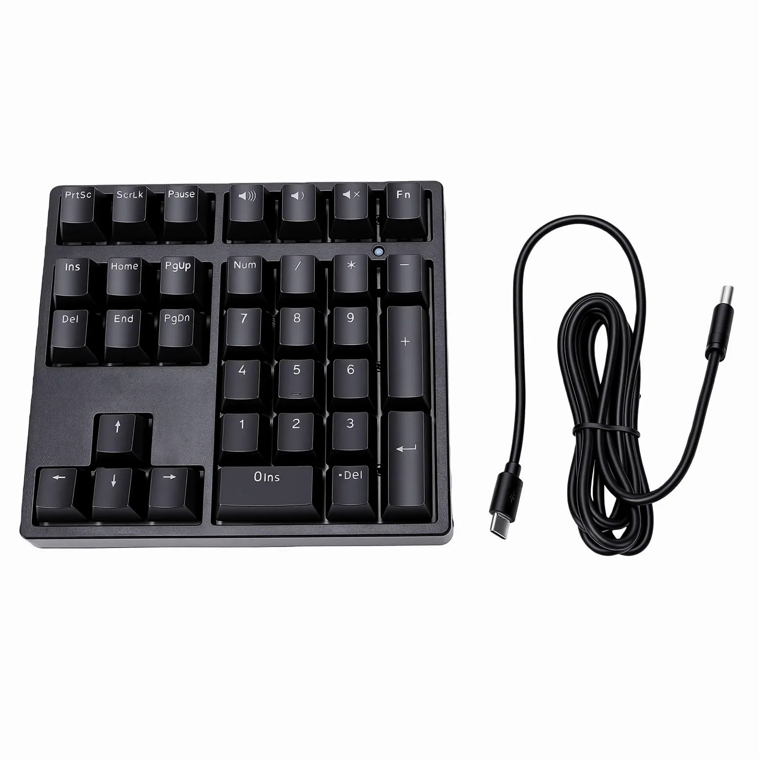 Fabater Tastierino Numerico, Tastiera Meccanica USB Cablata con Retroilluminazione LED RGB, 34 Tasti, Copritasti PBT, Tastiera Compatta for Laptop Desktop Computer PC, Red Switch