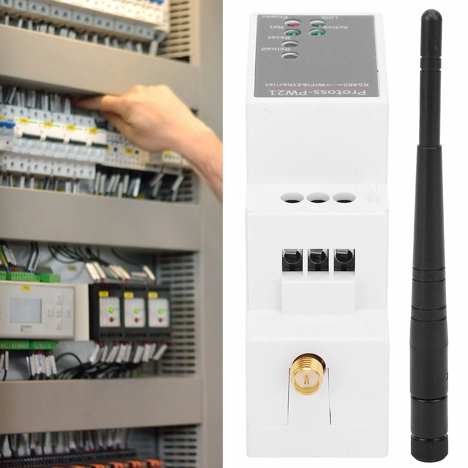 Serwer szeregowy WiFi RS485 PW21-H AC 100-240V Modbus Ethernet IP