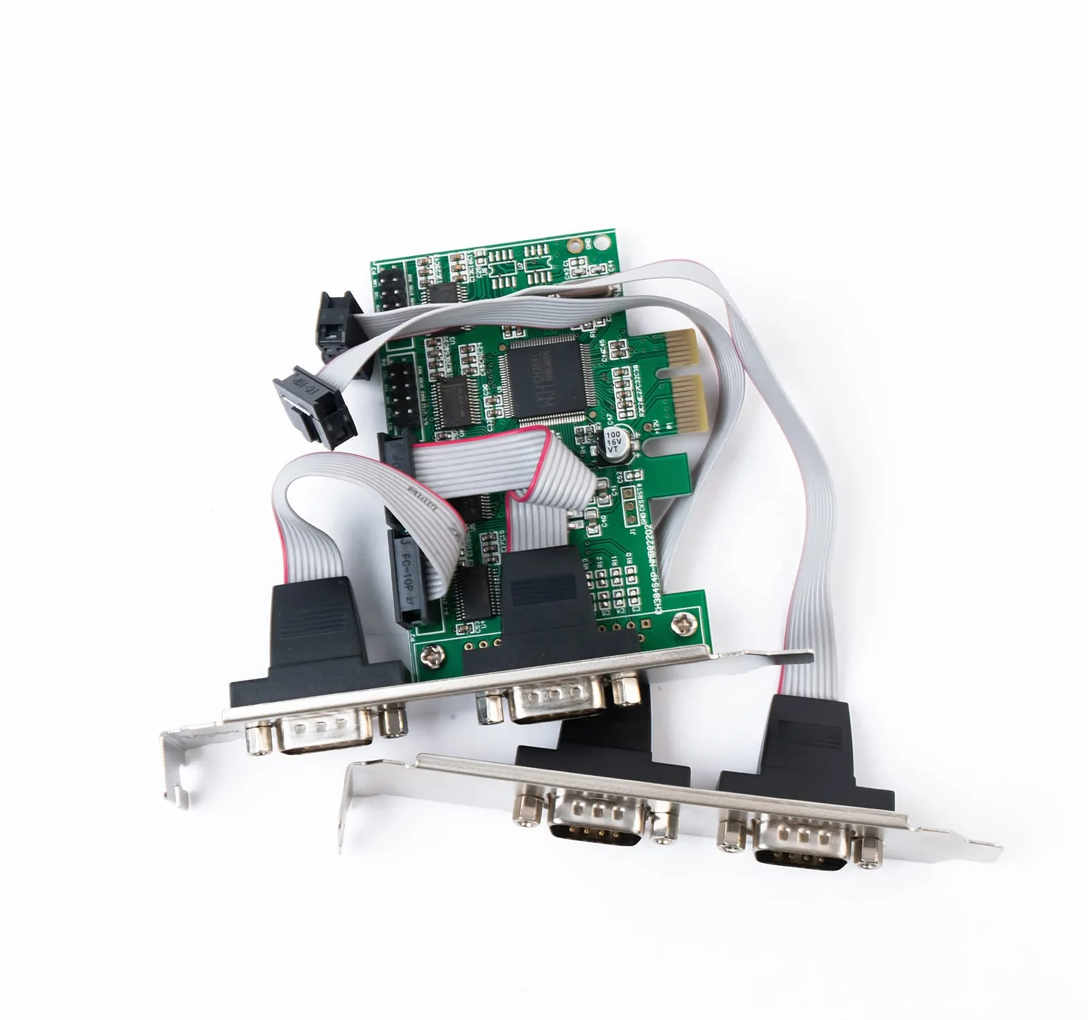 Convertitore adattatore da PCIE a RS232 a 4 porte, scheda di espansione Controller PCI Express da PCI-E a RS232 per PC desktop con supporto basso