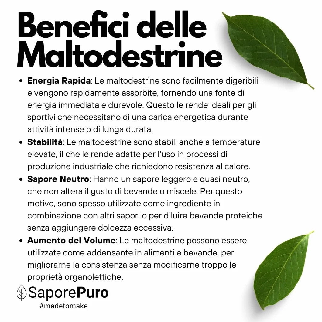 SaporePuro Maltodestrine Pure in Polvere 1500 gr