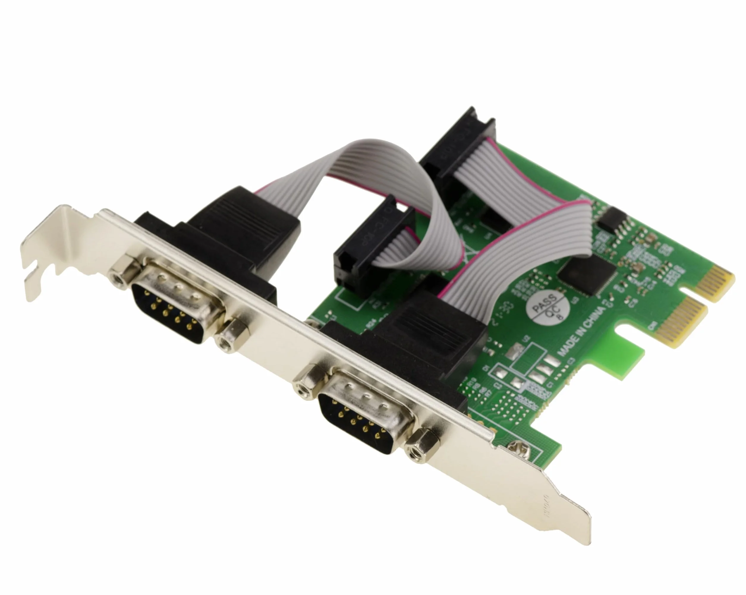 KALEA-INFORMATIQUE Scheda controller PCI Express PCIe a 2 porte seriali RS232 con chipset ASIX con supporti LOW e HIGH PROFILE