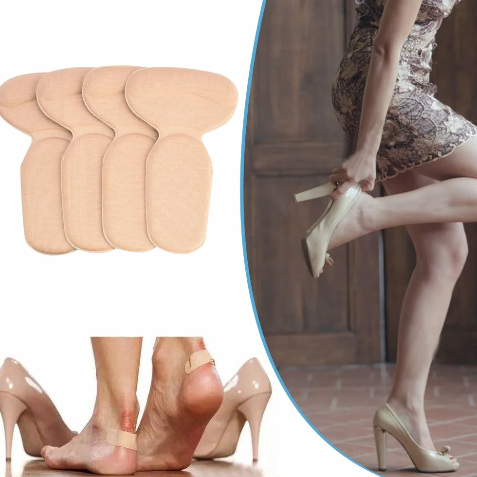 Soumit Cuscino Per Tallone 4 Paia Solette Imbottite Appiccicose Beige Neri