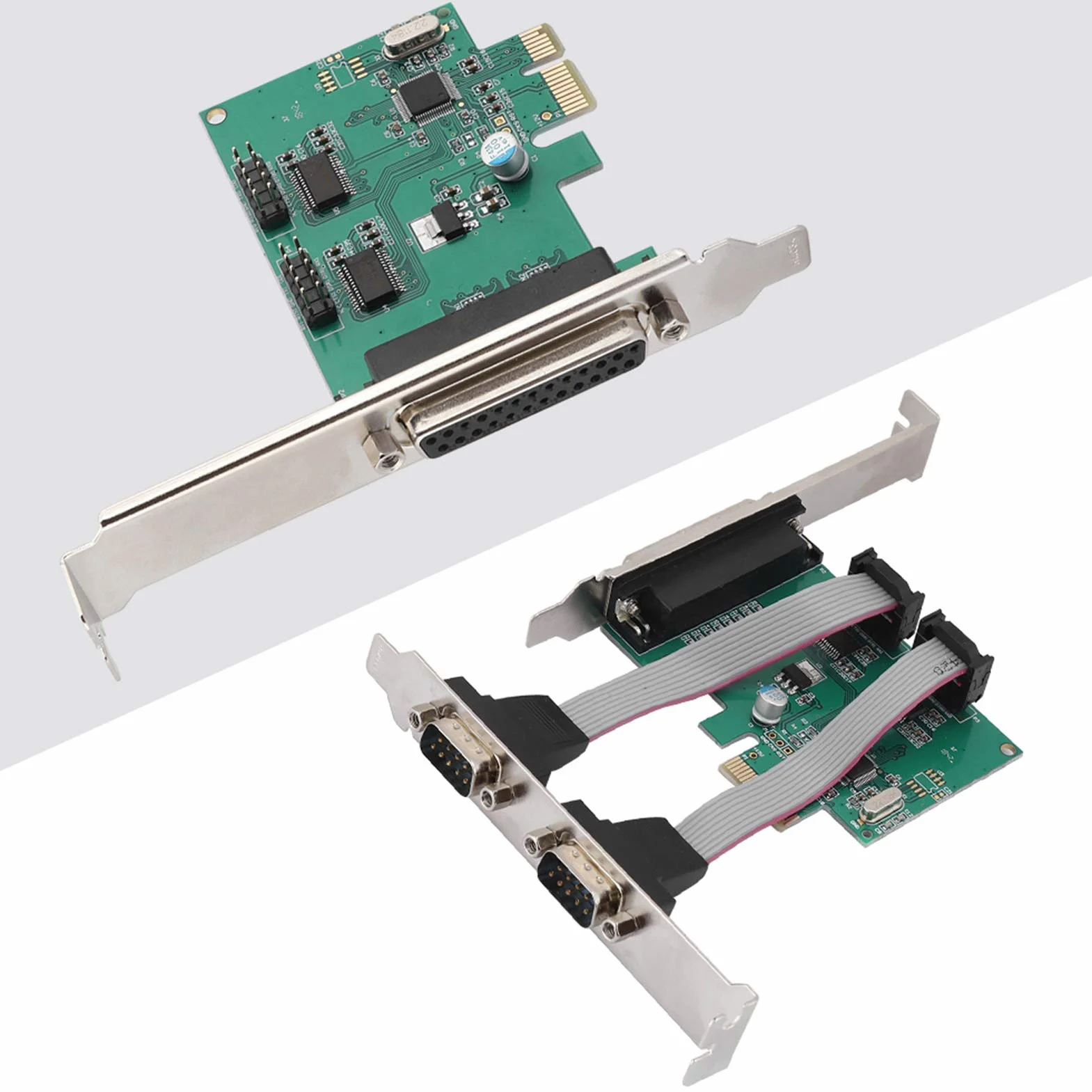 PCI E A 2 1 Scheda Porta Parallela per DOS LPT XP 2000 Scheda Seriale Porta LPT PCIE, Server della Riser per Desktop PCI Express, Schede Parallele