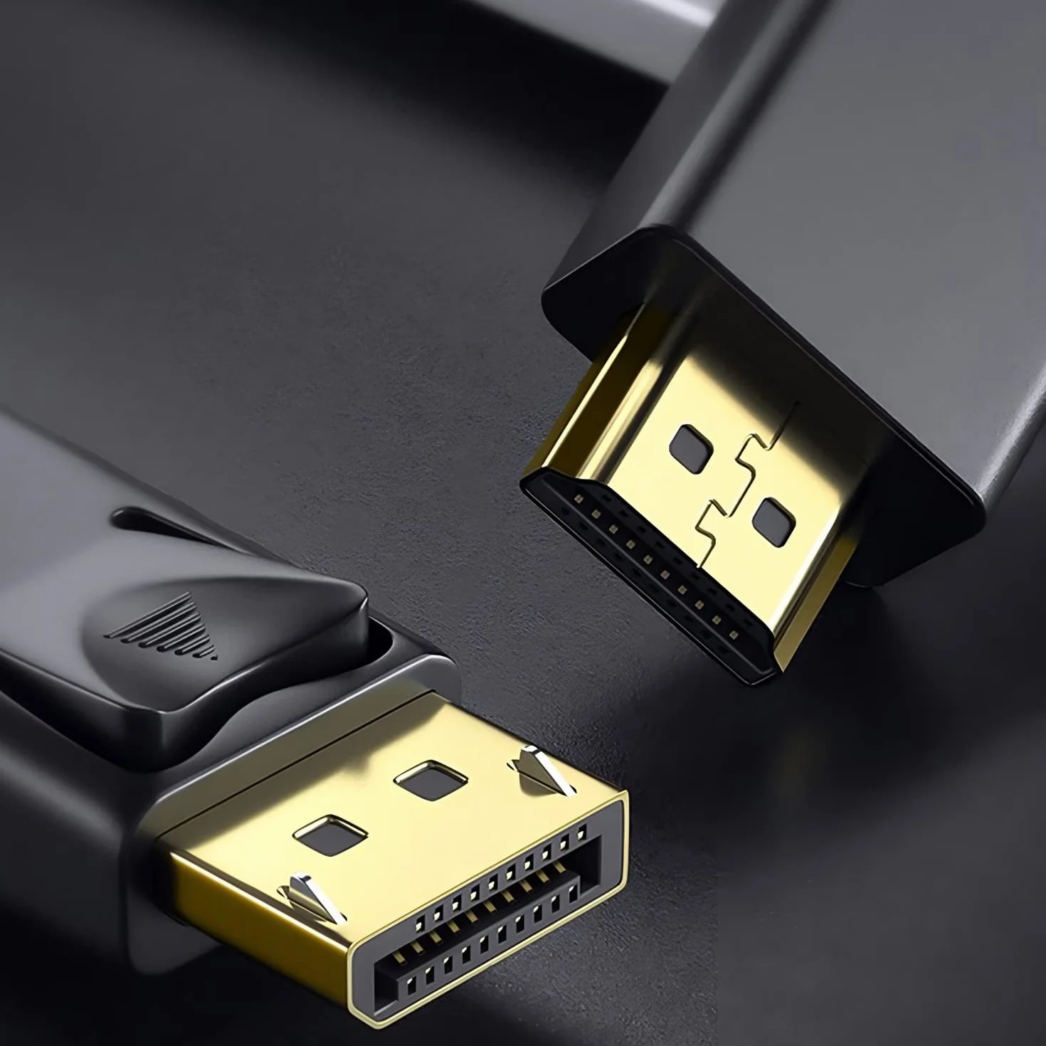 Retoo Adattatore DisplayPort a HDMI, 4K Display Port a HDMI Convertitore Adattatore a HDMI Femmina Compatibile con HDTV, Monitor, Proiettore, Desktop, Surface, Cavo Schermo 1.8M, Nero