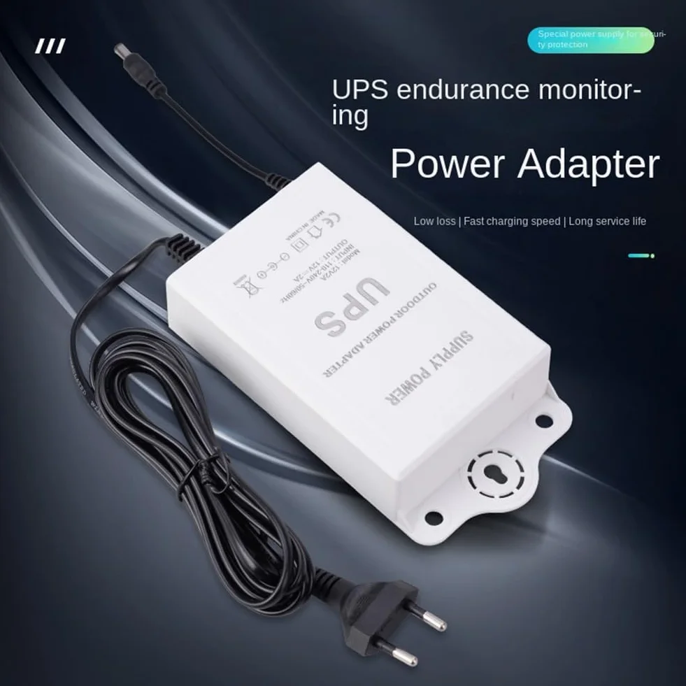Persistence Gruppo di Continuità 12V-2A per WiFi, Router, Modem, Telecamera di Sicurezza Mini UPS Protezione di Backup per Batteria Spina UE