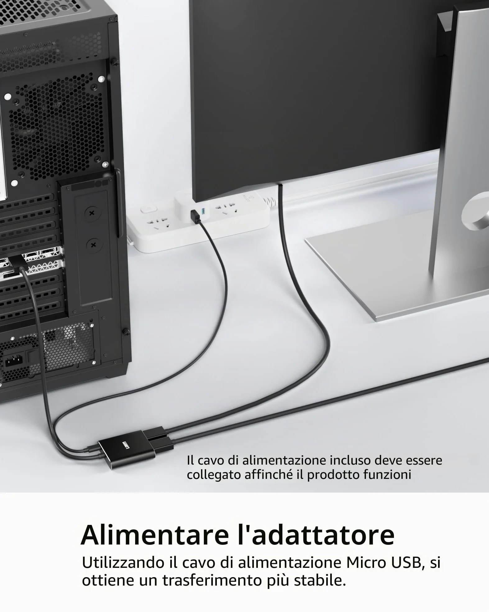Adattatore splitter da DisplayPort a doppia DisplayPort, hub MST 4K60Hz, 1 in 2 uscite, porta display per doppio monitor, DP1.4, splitter per desktop, laptop