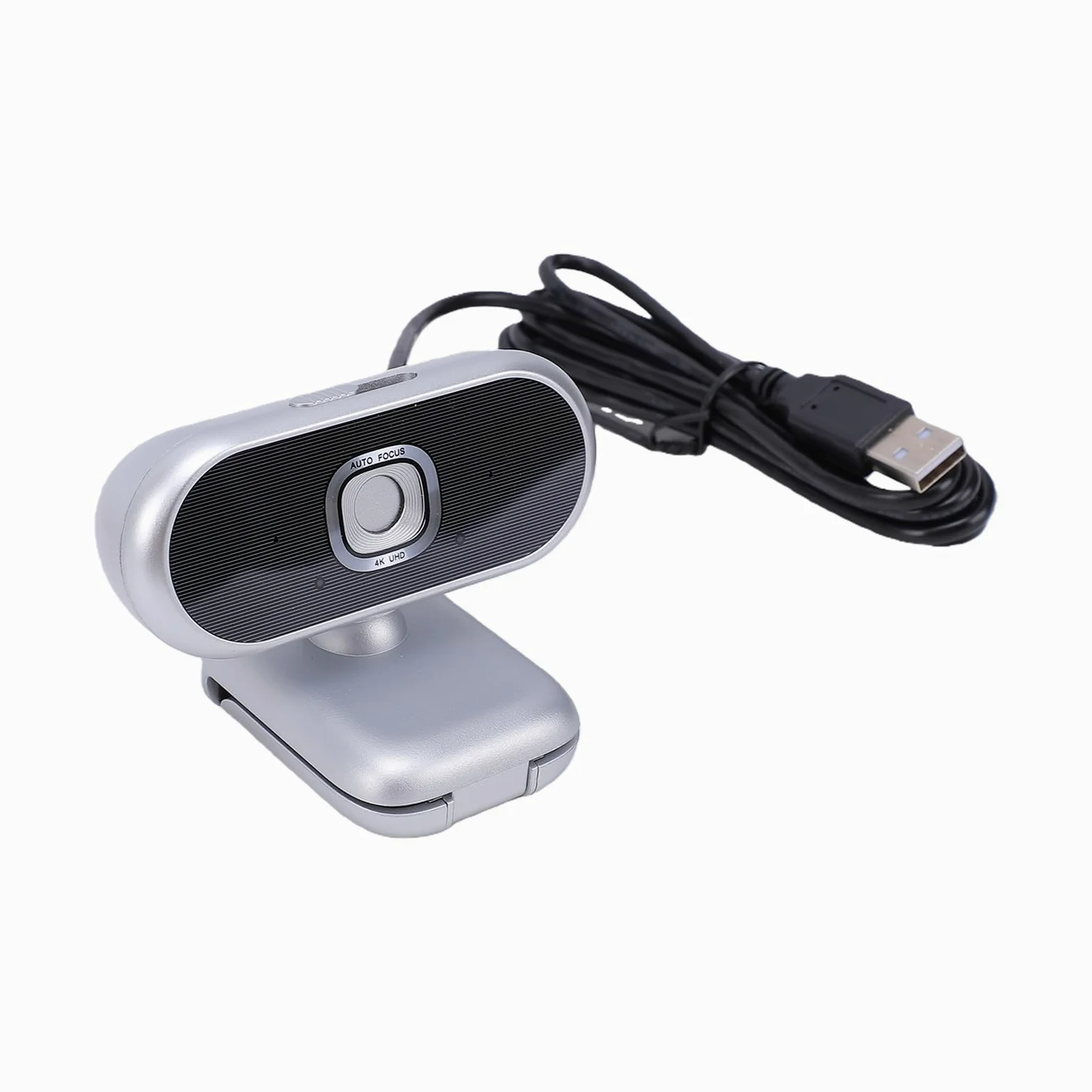 VBESTLIFE Webcam 4K con Messa a Fuoco Automatica e Copertura Privacy per | USB Plug and Play, Grandangolo da 75°, Inclinazione Panoramica a 360°, Interfaccia 2.0 Ad Alta velocità, per