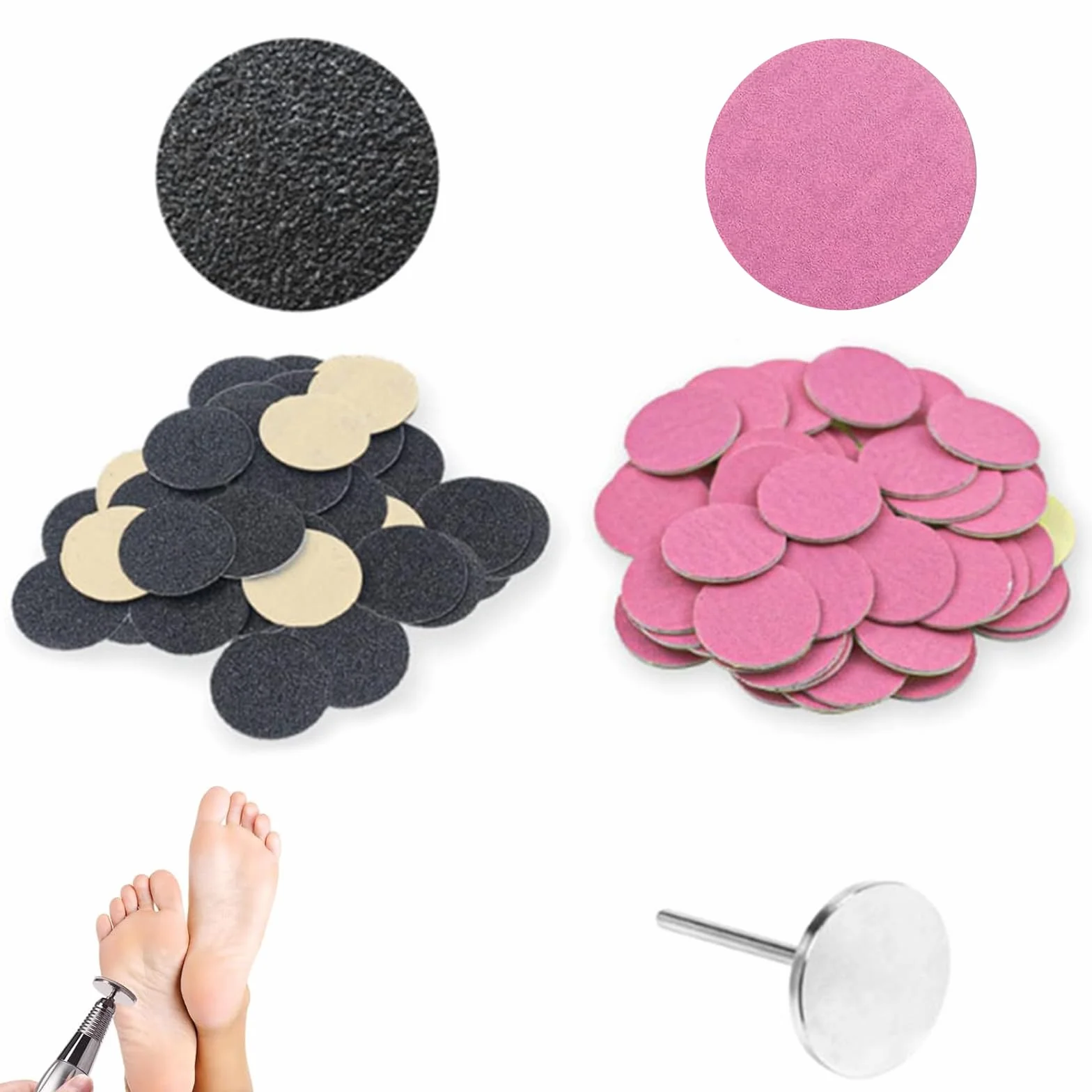 Strumento per Pedicure Carta Vetrata Disco Abrasivo per Pelle Morta Dura Tacco Screpolato