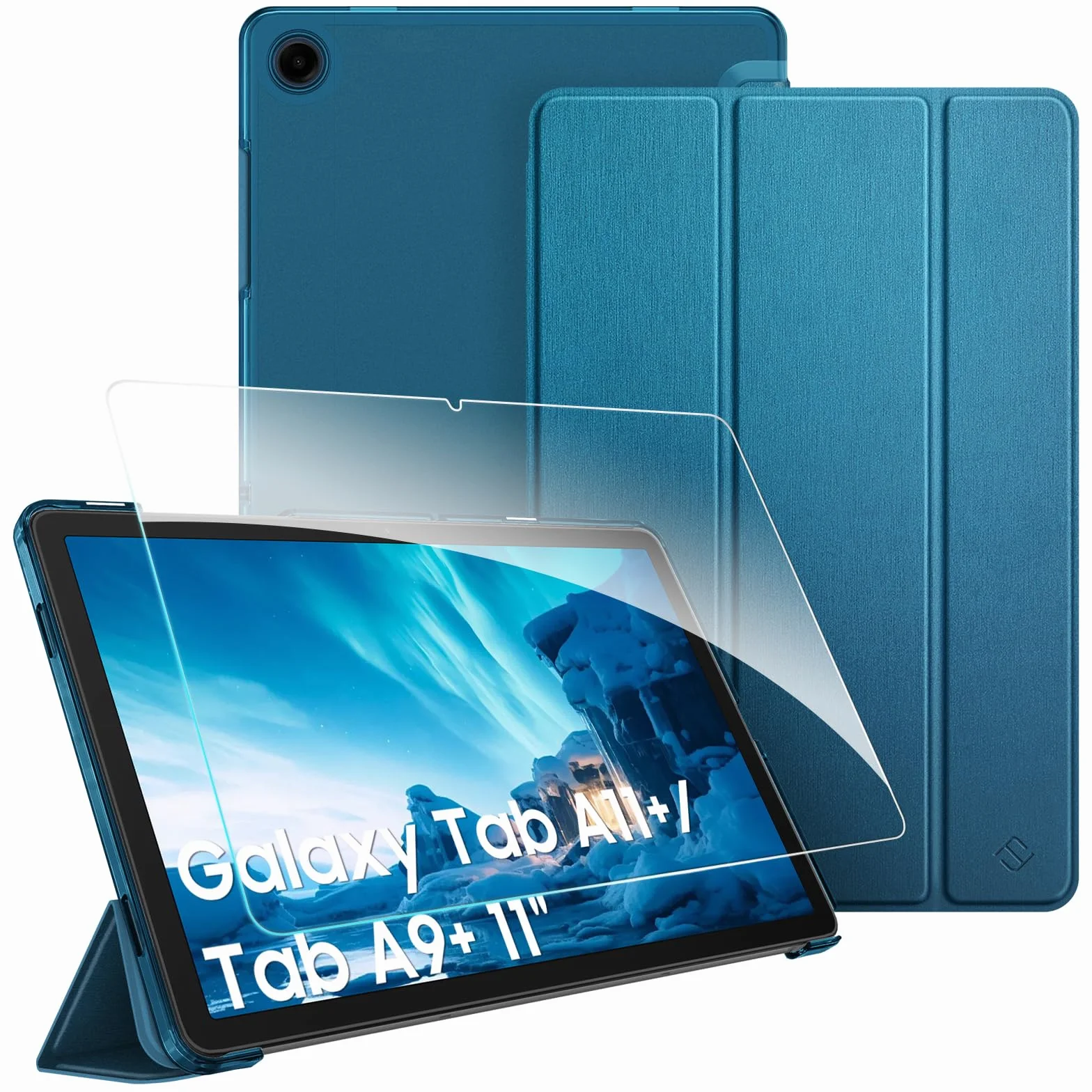 FINTIE Custodia Samsung Galaxy Tab A11 Plus 11" 2025 Tab A9 Plus 11" 2023 Cover Sottile Leggero Traslucida Teal